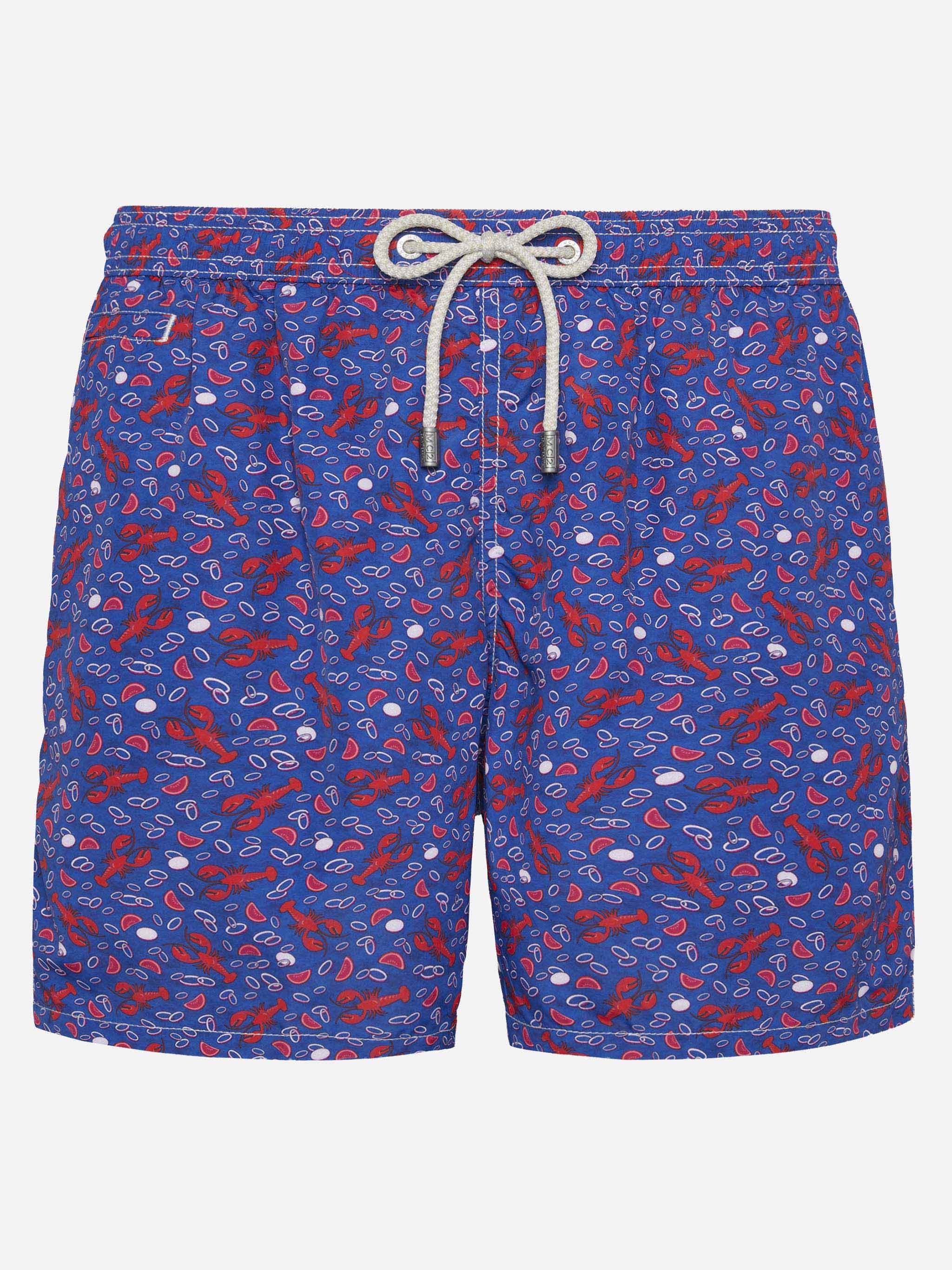 mc2-saint-barth-lighting-boxer-mare-uomo-aragoste-blu-navy-asciugatura-rapida image 1