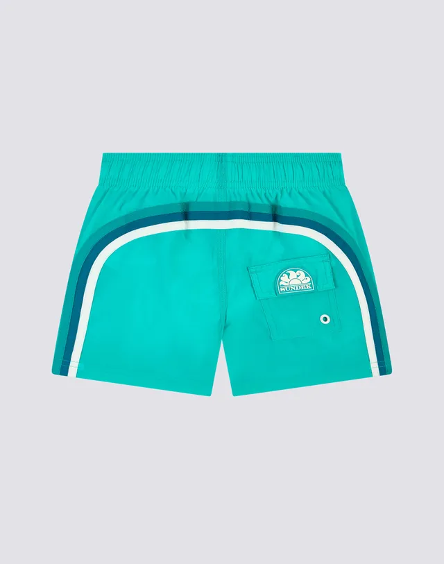 sundek-iconic-b504bdn5100-costume-mare-bambino-corto-vita-elasticata-nylon-taffe image 1