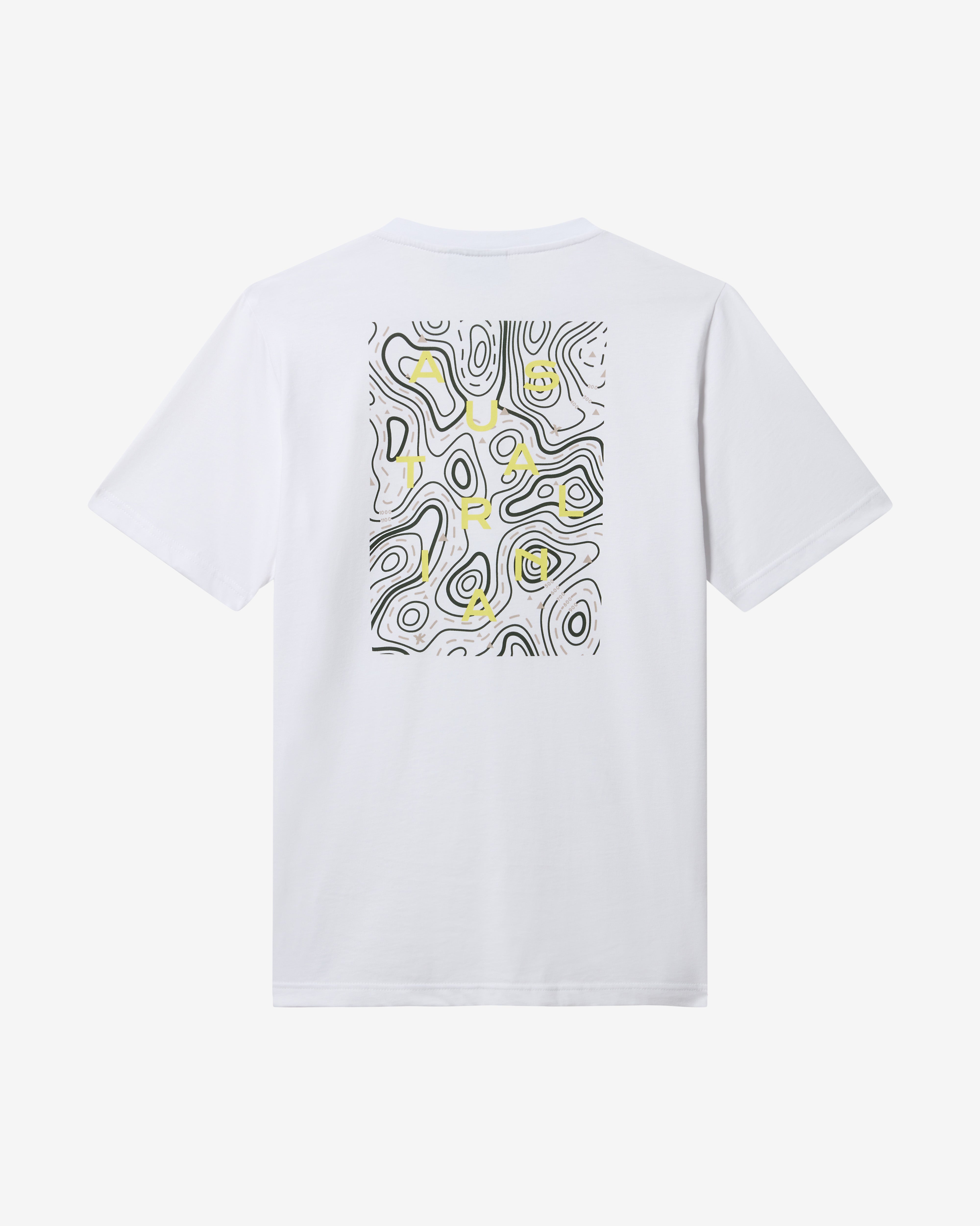australian-topographic-t-shirt-maglia-cotone-bianca-regular-fit image 4