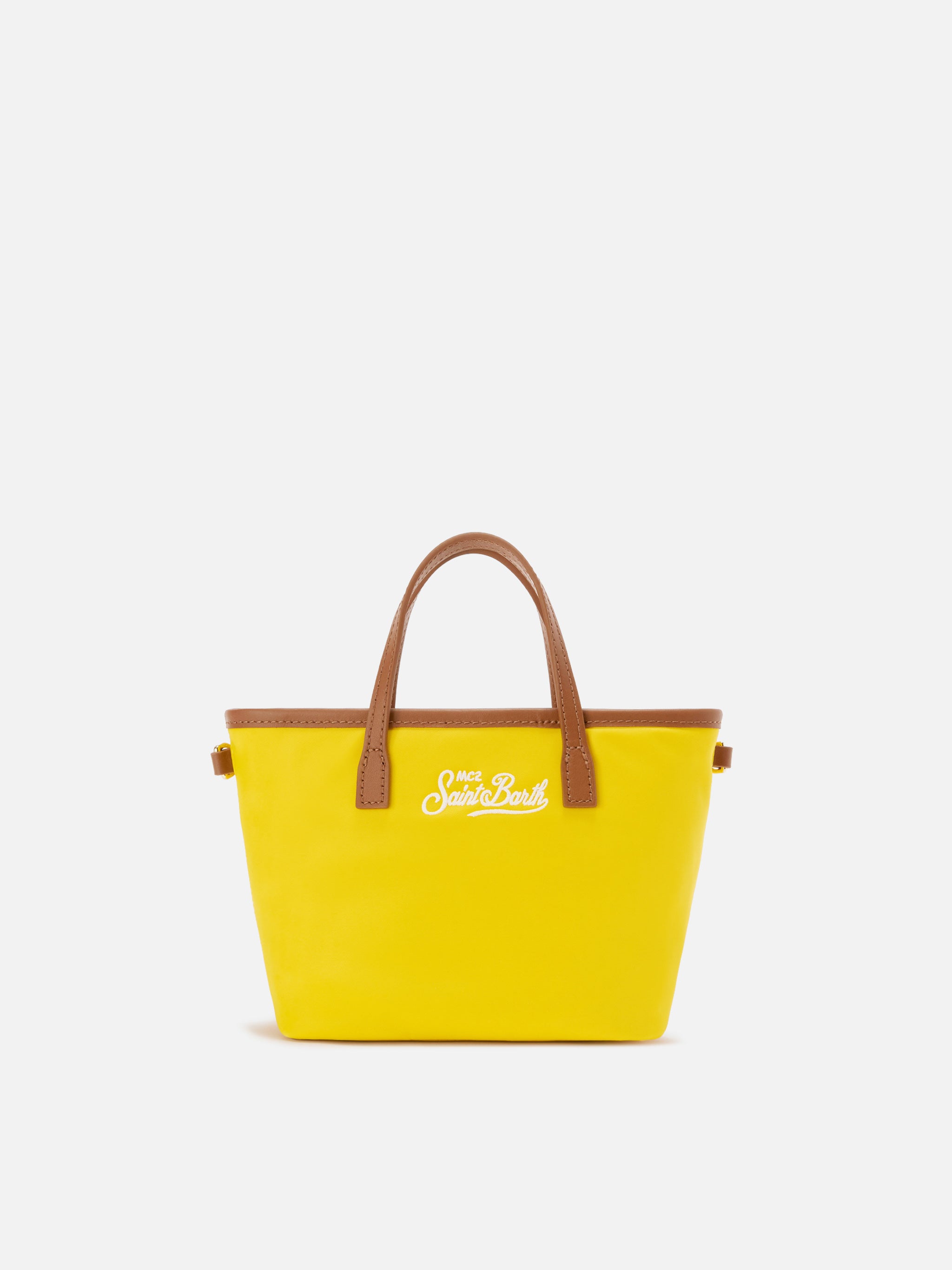mc2-saint-barth-city-mini-borsa-in-nylon-giallo-con-tracolla image 1