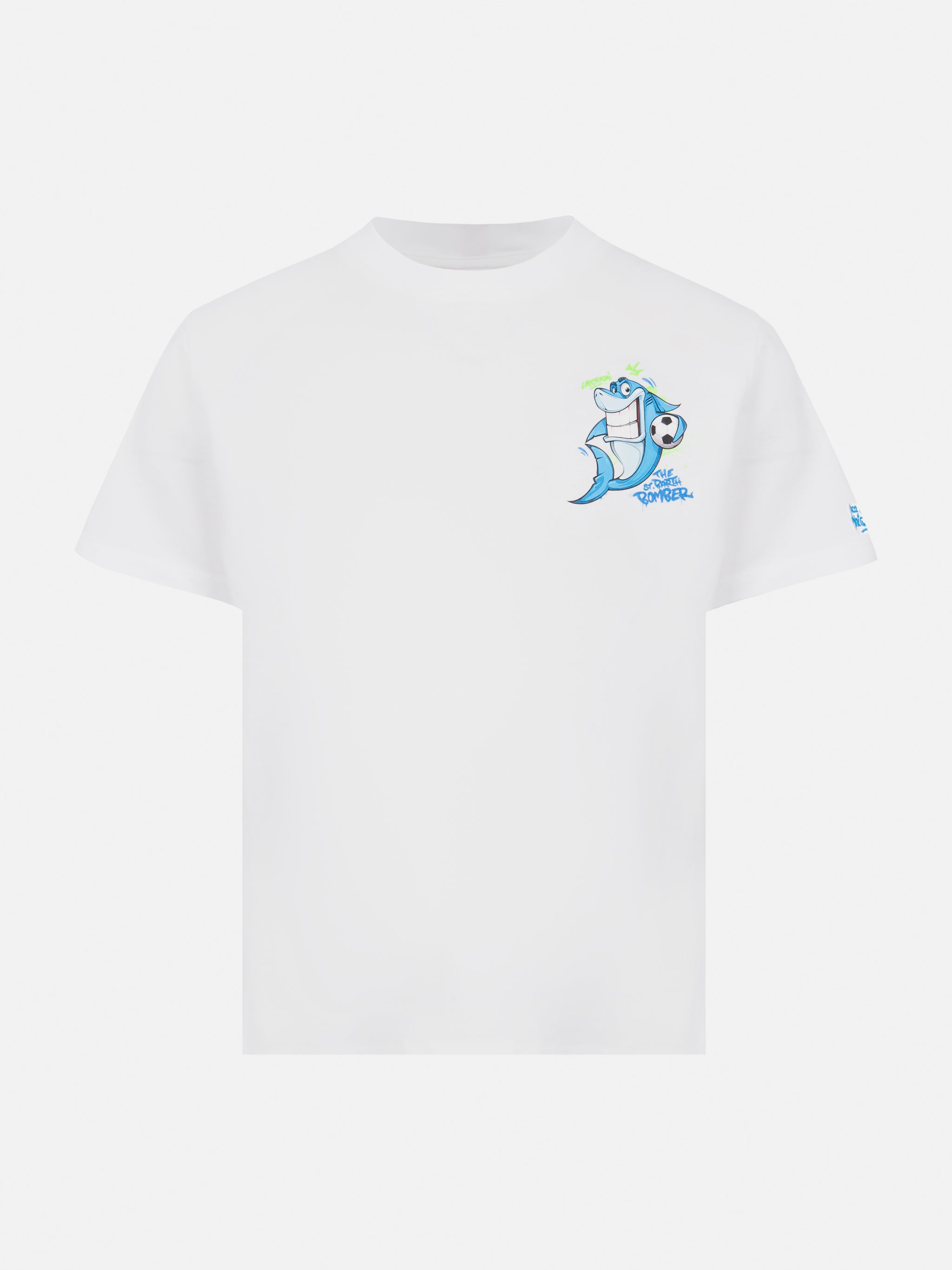 mc2-saint-barth-t-shirt-boy-cryptopuppets-special-edition-squalo-in-cotone-blu-n image 1