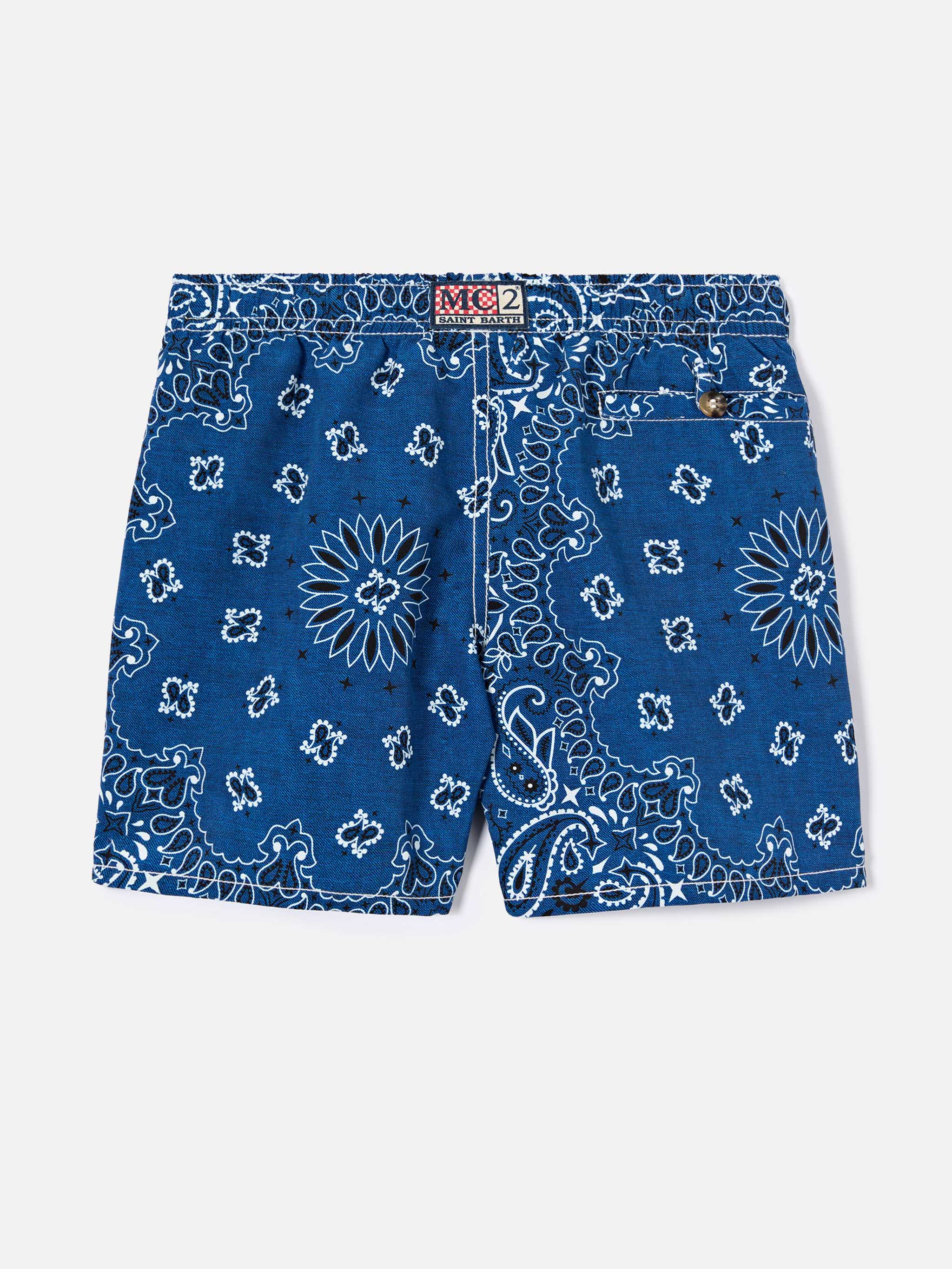 mc2-saint-barth-caprese-jr-costume-bambino-stampa-bandana-blu-navy image 2