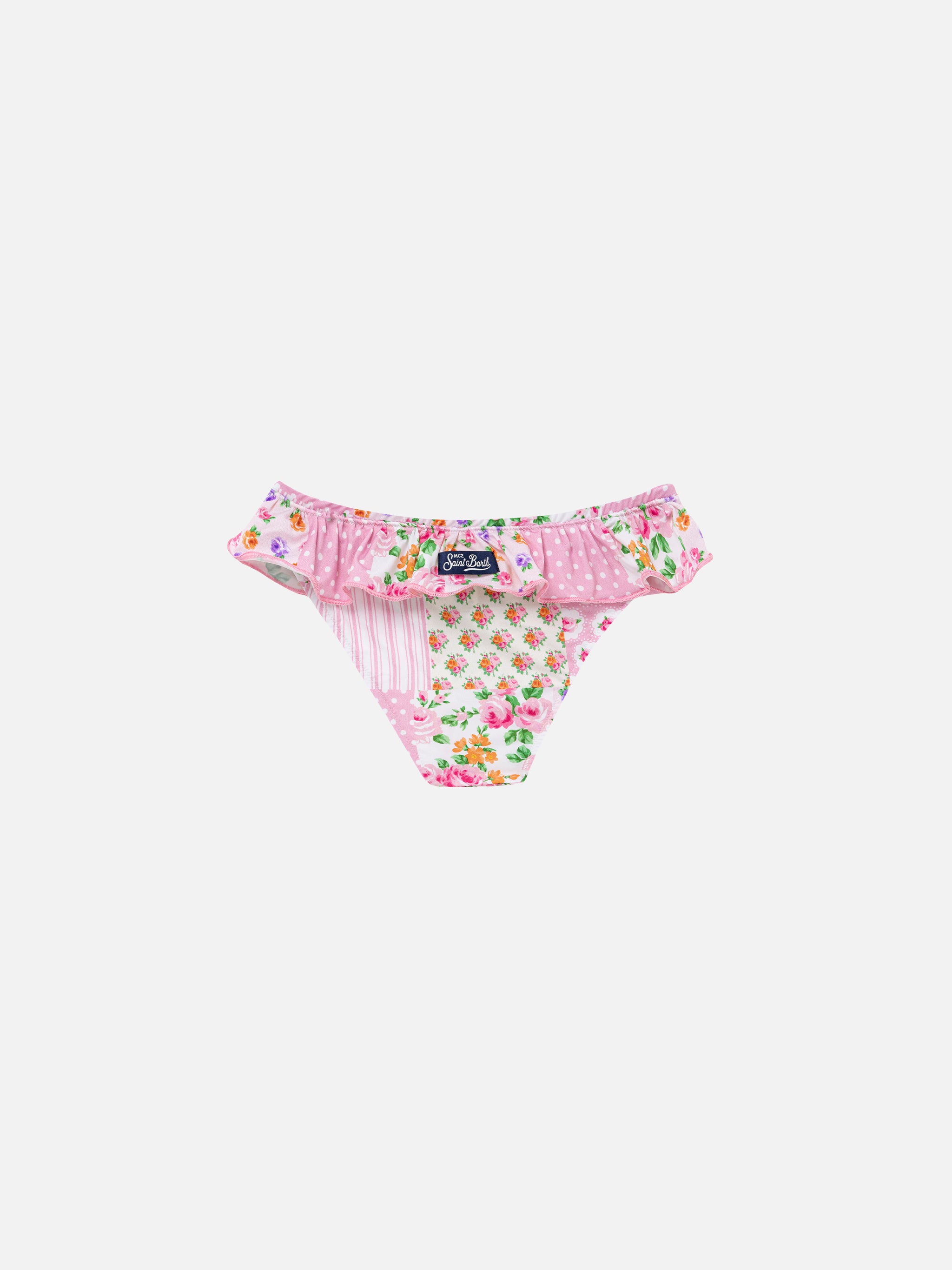 mc2-saint-barth-melly-slip-mare-bambina-volant-stampa-flower-rosa image 2