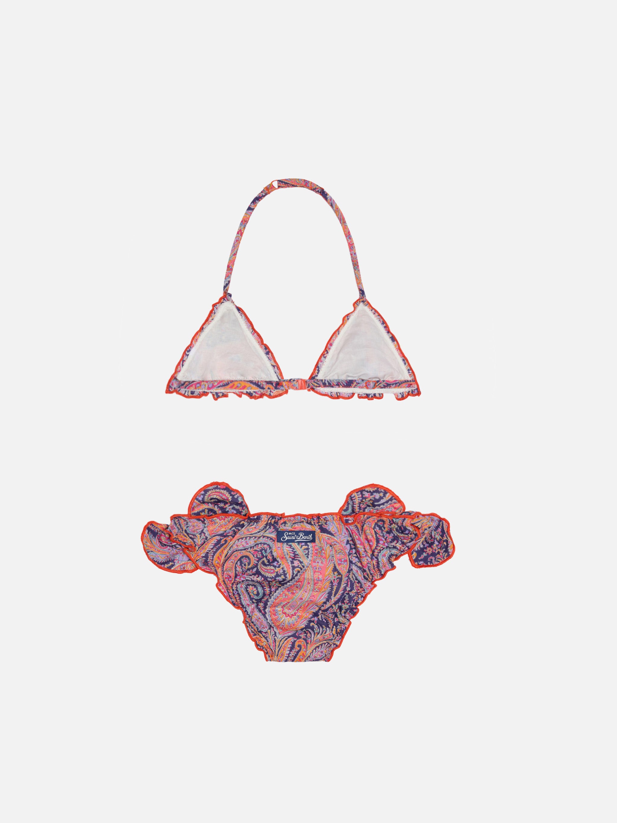 mc2-saint-barth-bikini-bambina-a-triangolo-liberty-special-edition-marrone-paisl image 2