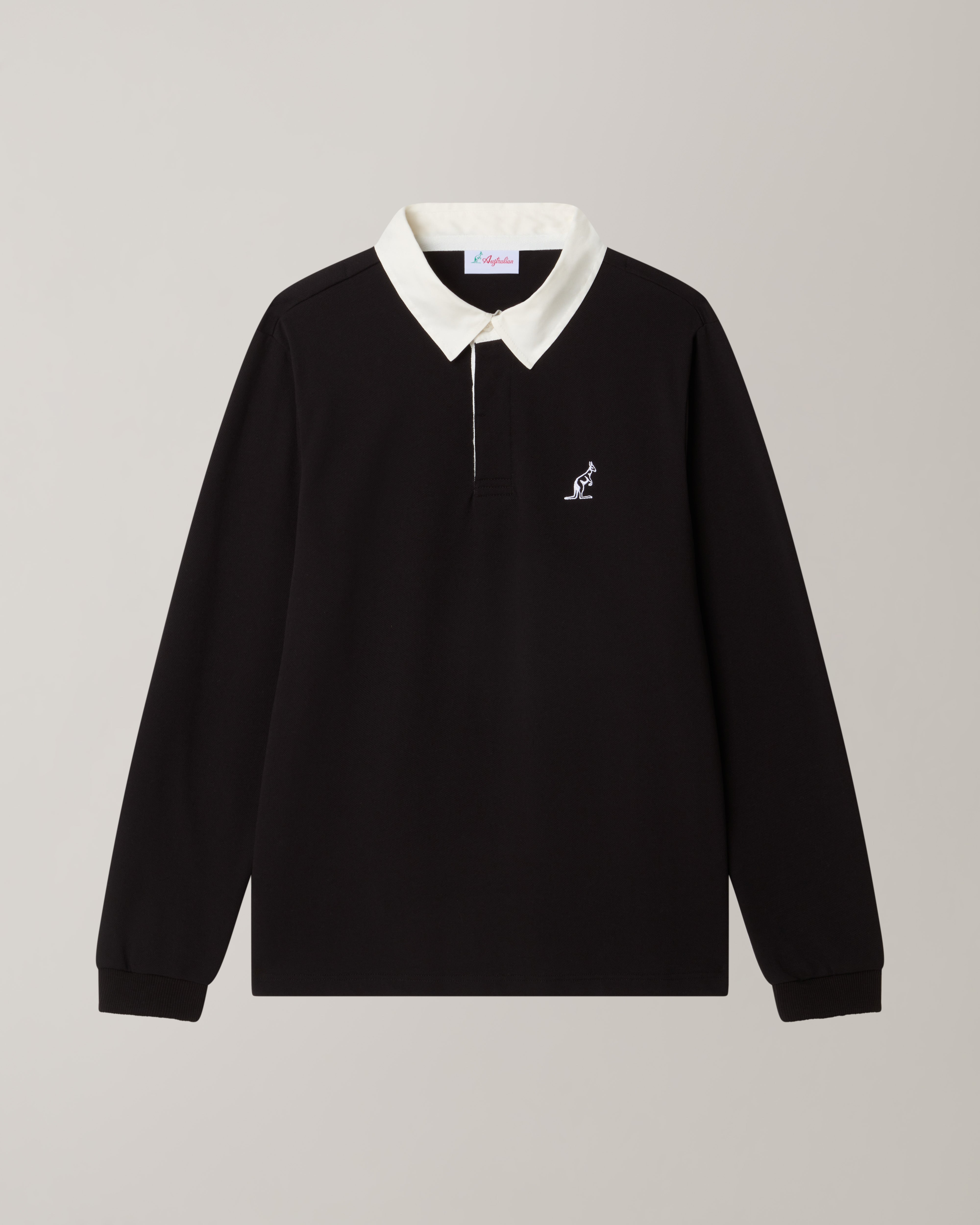australian-academy-polo-nera-in-piqu-t-regular image 5