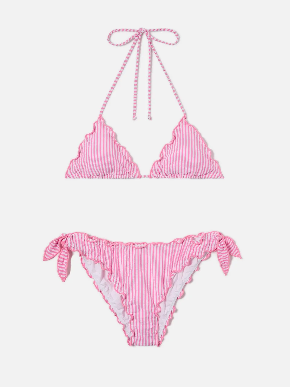 mc2-saint-barth-sarius-bikini-triangolo-in-seersucker-a-righe-bianche-e-rosa image 1