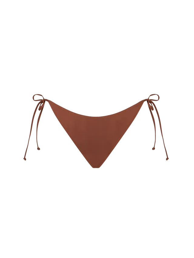 mc2-saint-barth-virgo-slip-mare-marrone-tinta-unita-con-laccetti image 1
