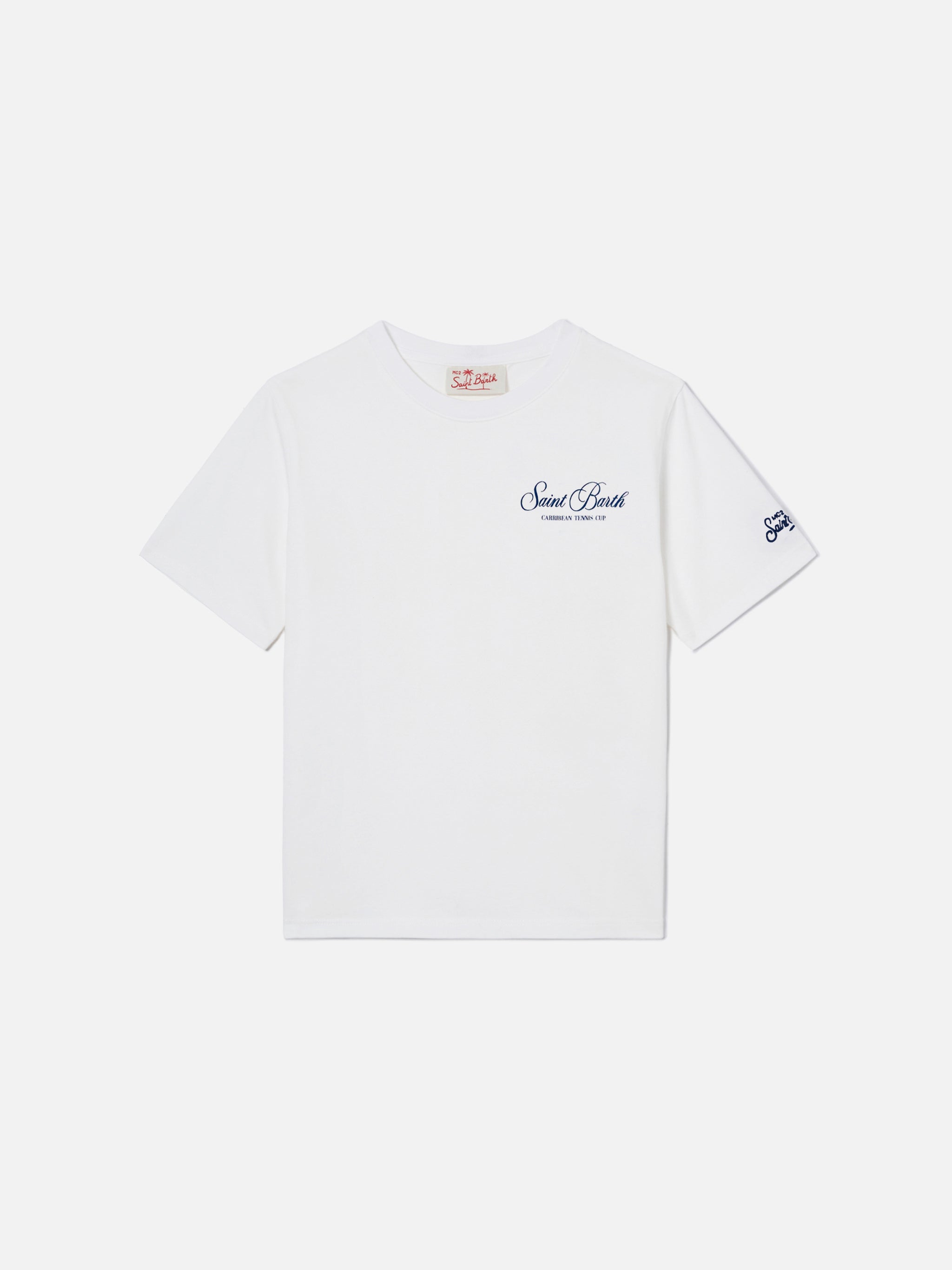 mc2-saint-barth-portland-jr-t-shirt-bambino-bianca-caribbean-tennis-cup image 3