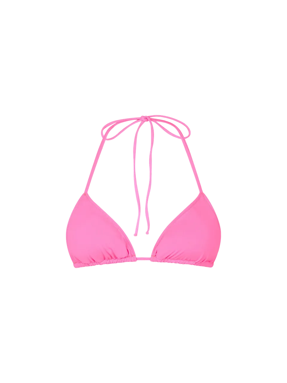mc2-saint-barth-top-bikini-donna-leah-triangolo-rosa-fluo-elasticizzato image 1
