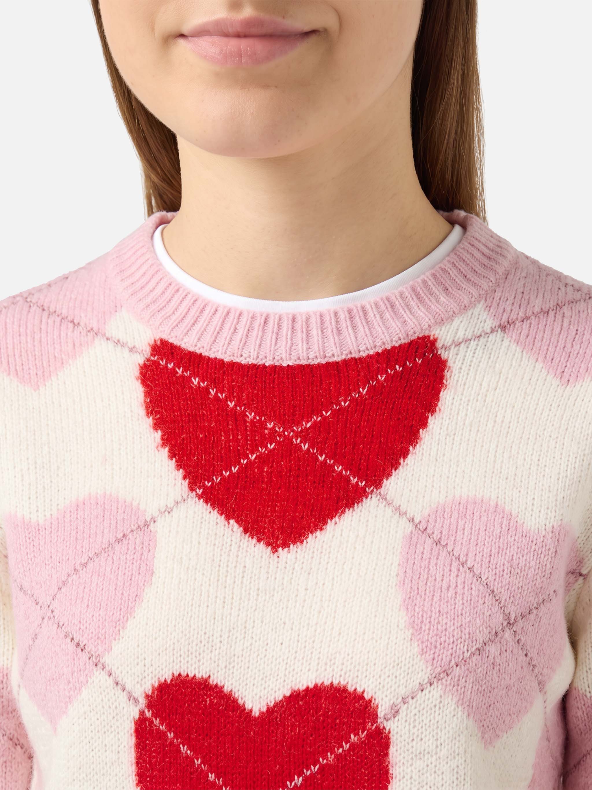 mc2-saint-barth-maglione-donna-new-queen-soft-rosa-jacquard-cuori image 2