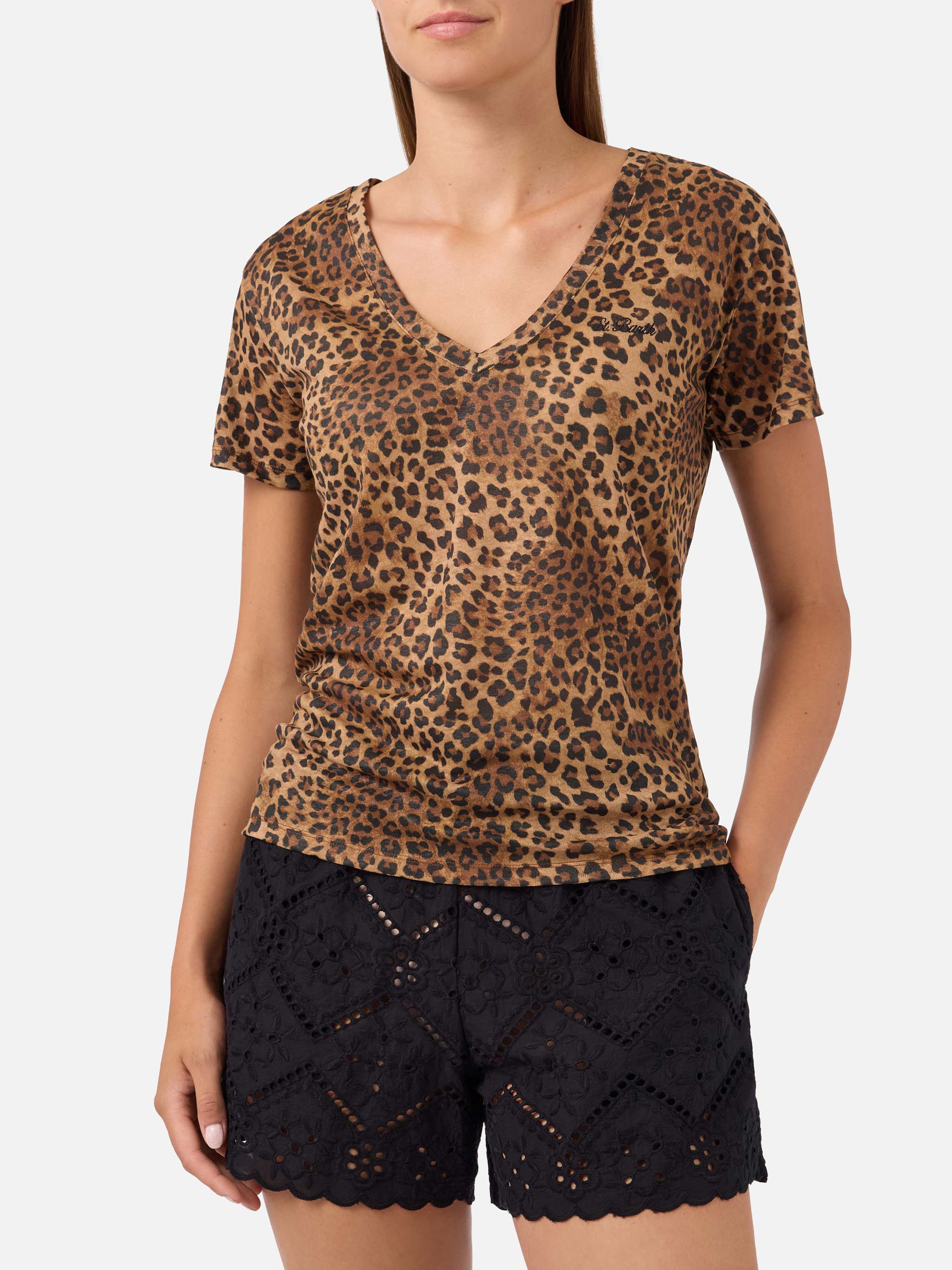 mc2-saint-barth-eloise-t-shirt-in-lino-leopardato-con-ricamo-logo image 2