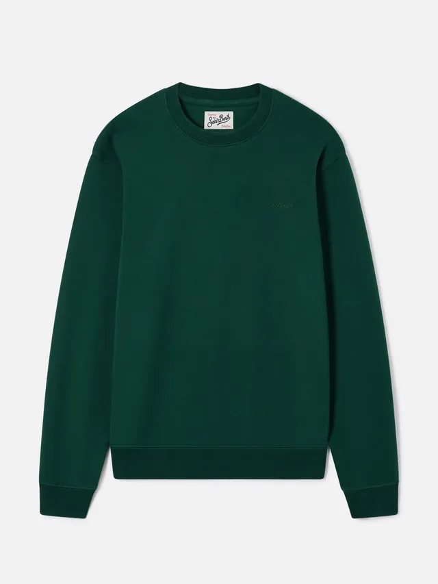 mc2-saint-barth-fourseason-felpa-uomo-girocollo-cotone-verde image 1