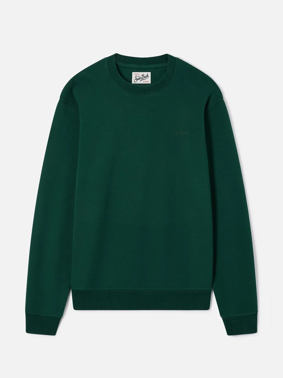 mc2-saint-barth-fourseason-felpa-uomo-girocollo-cotone-verde image 1