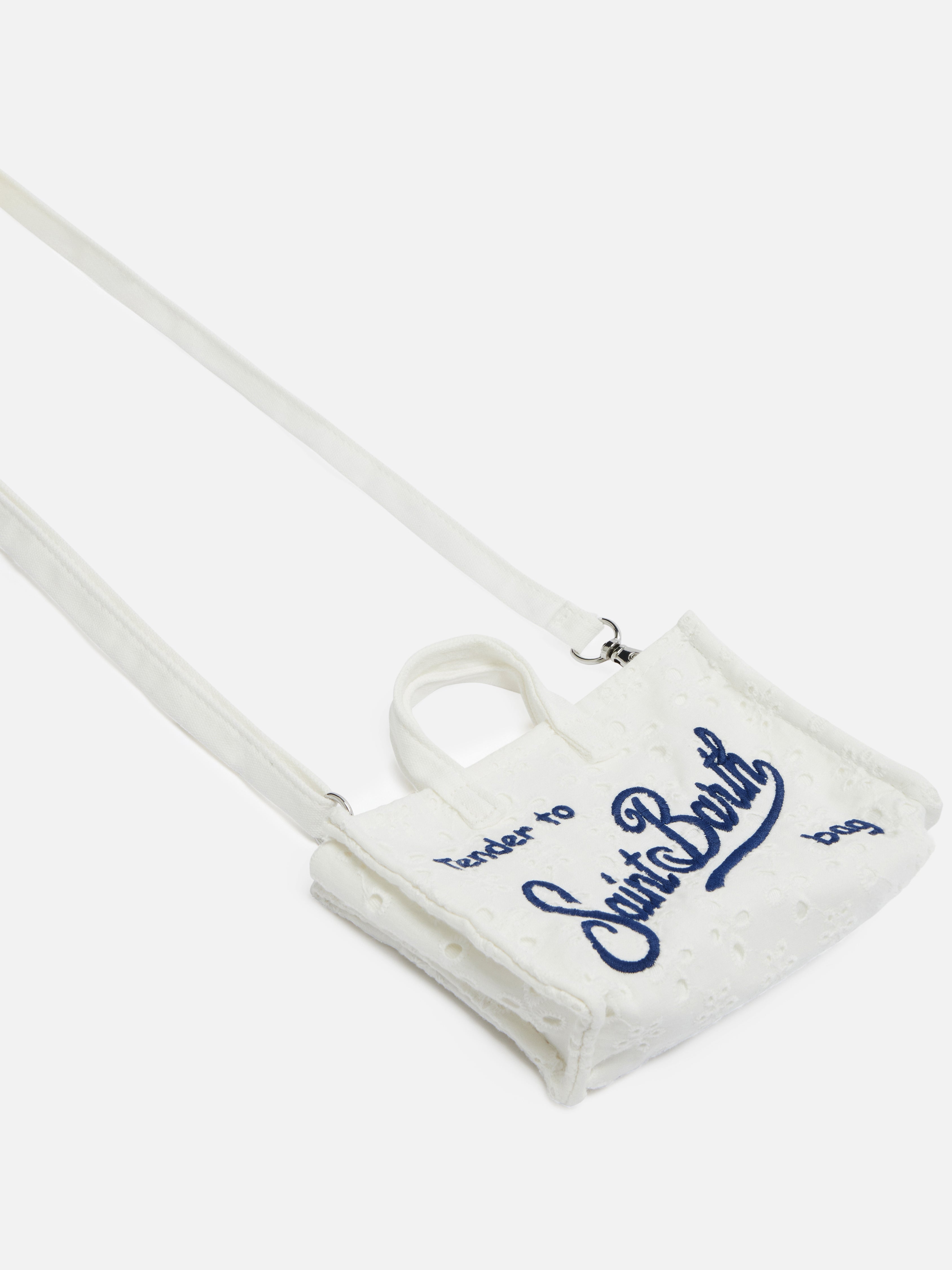 mc2-saint-barth-borsa-phone-micro-sangallo-bianca-con-logo-ricamato image 3