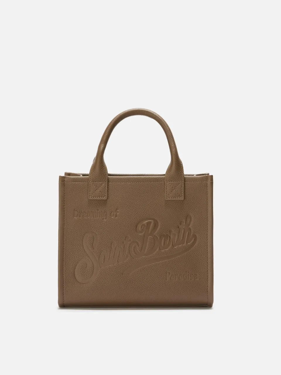 mc2-saint-barth-borsa-a-spalla-vanity-bag-midi-in-pelle-martellata-marrone image 1