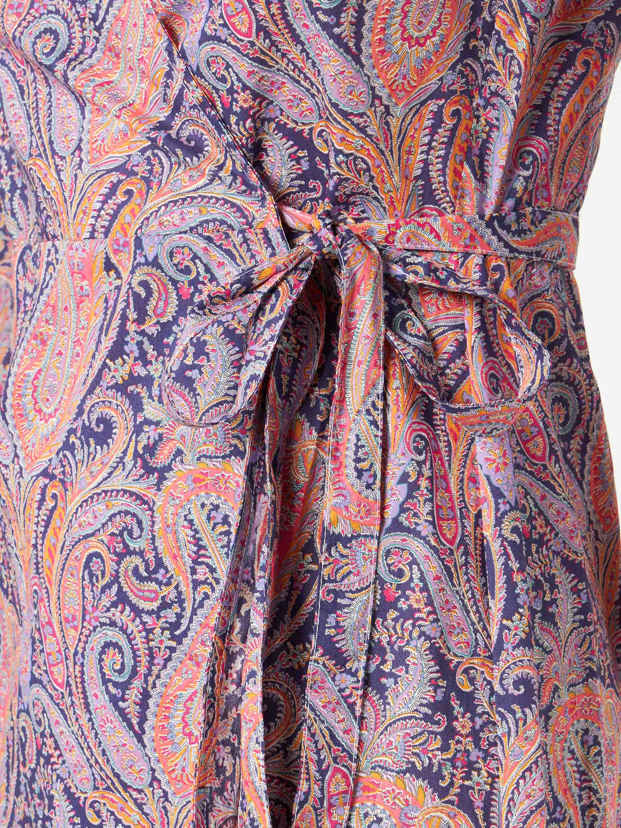 mc2-saint-barth-eloise-abito-corto-donna-in-cotone-stampa-liberty-paisley-marron image 3