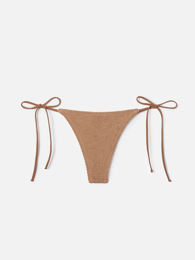mc2-saint-barth-slip-mare-norah-perizoma-in-tessuto-crinkle-marrone-chiaro image 1