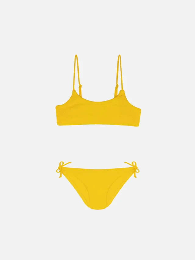 mc2-saint-barth-bikini-bralette-jaiden-bambina-crinkle-giallo image 1