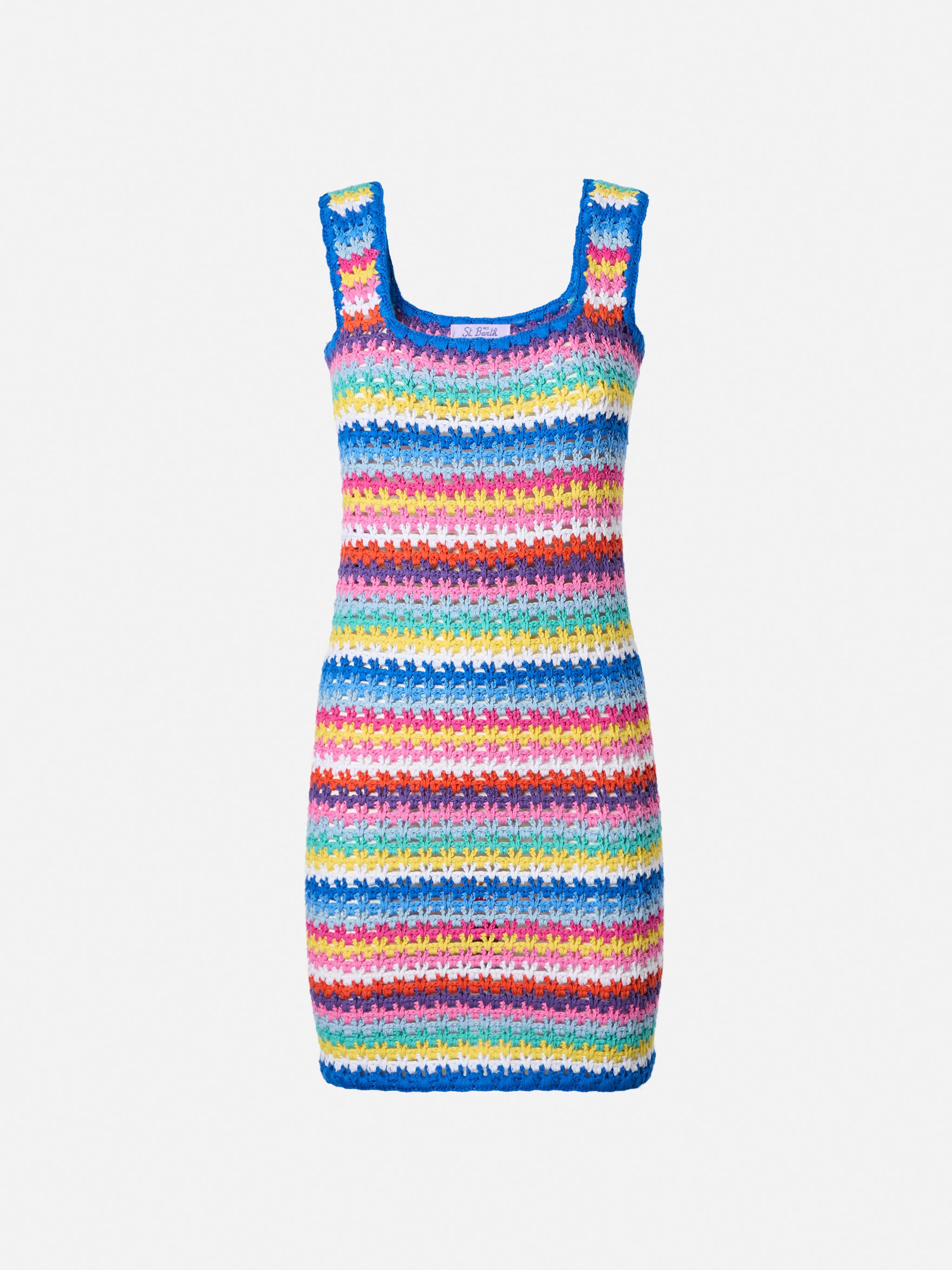 mc2-saint-barth-jaisal-abito-mini-donna-in-cotone-crochet-multicolor image 4