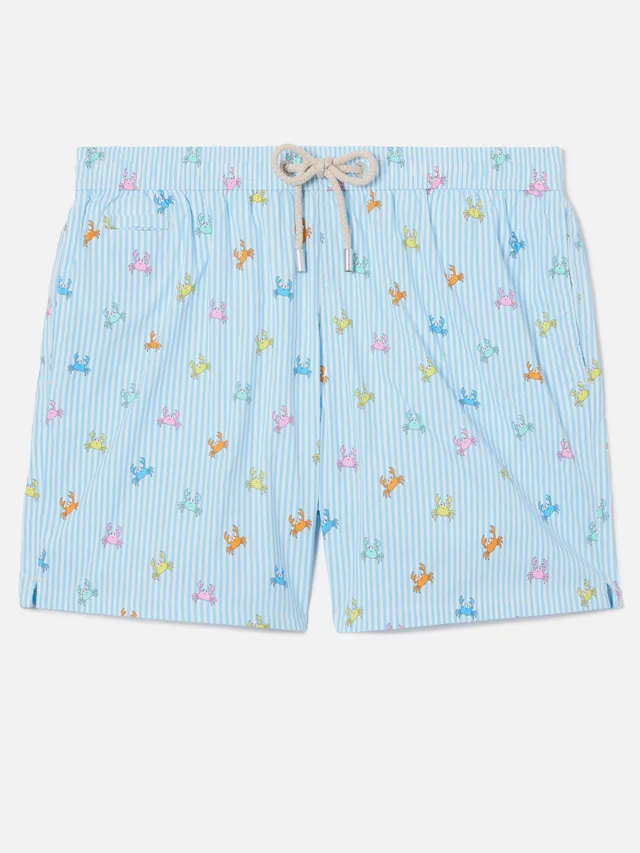 mc2-saint-barth-costume-mare-lighting-micro-azzurro-righe-granchi-uomo image 1