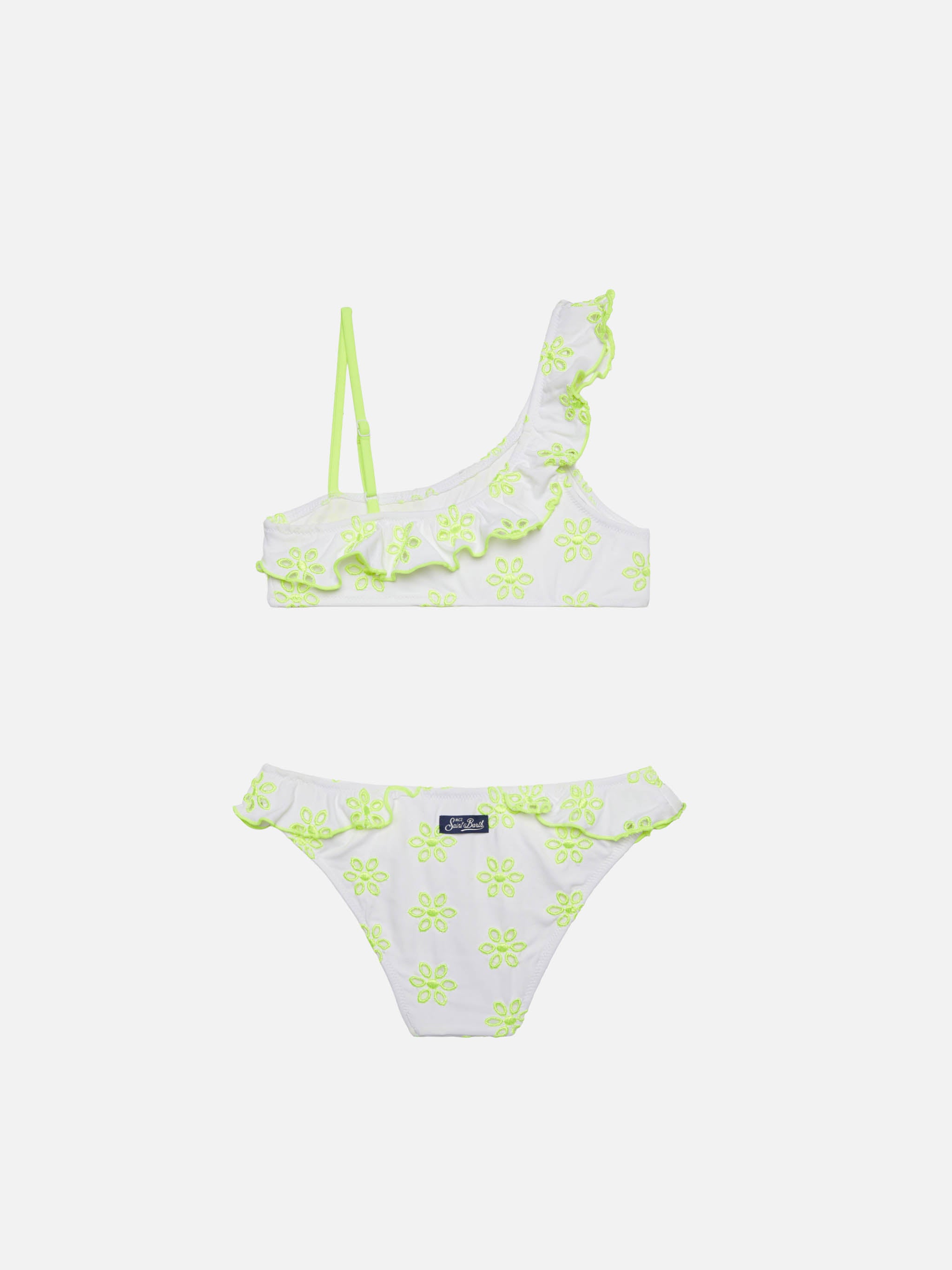 mc2-saint-barth-bikini-bimba-monospalla-fiori-giallo-fluo image 2
