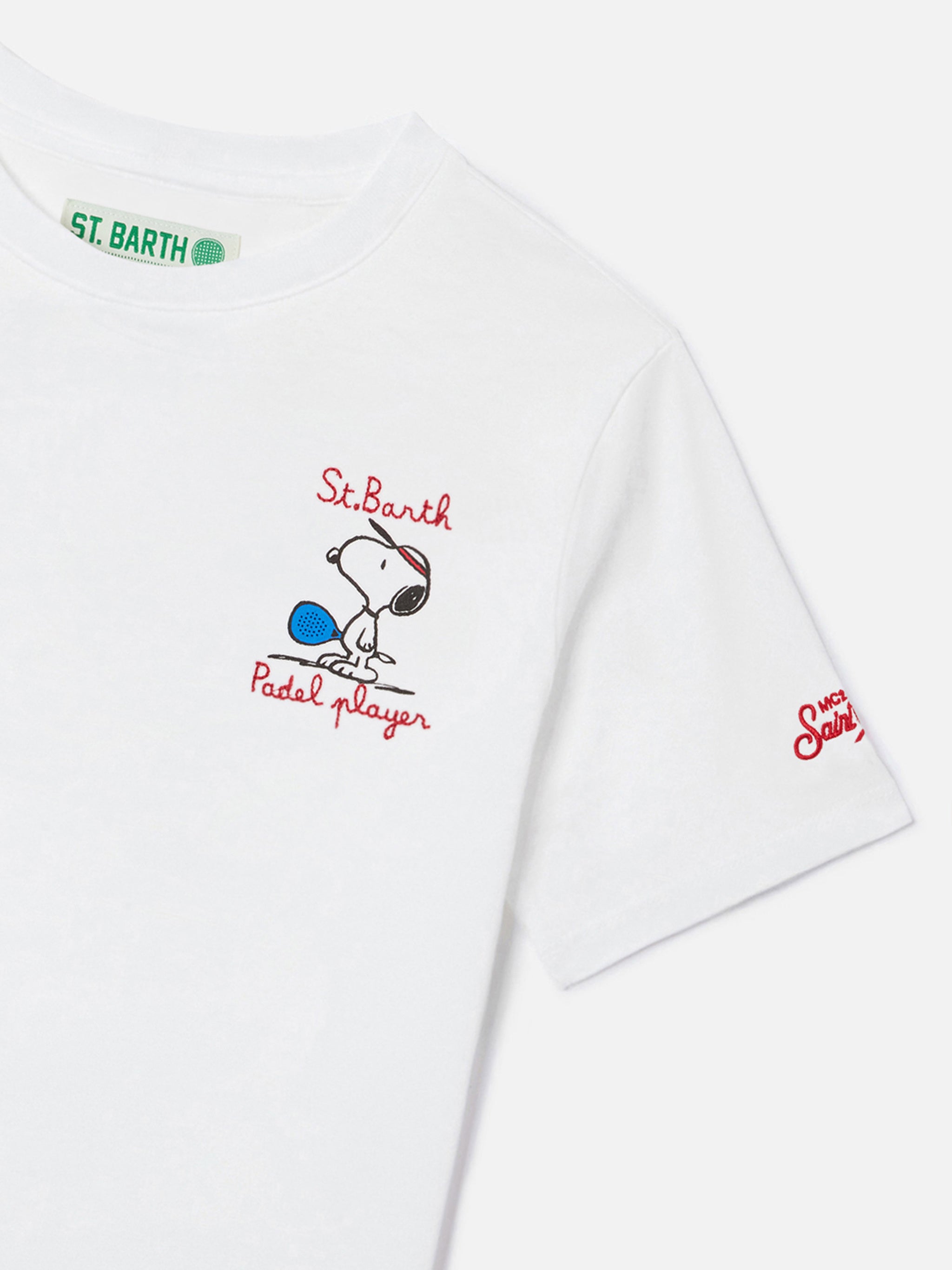 mc2-saint-barth-t-shirt-portland-jr-bambino-bianca-peanuts-special-edition image 2