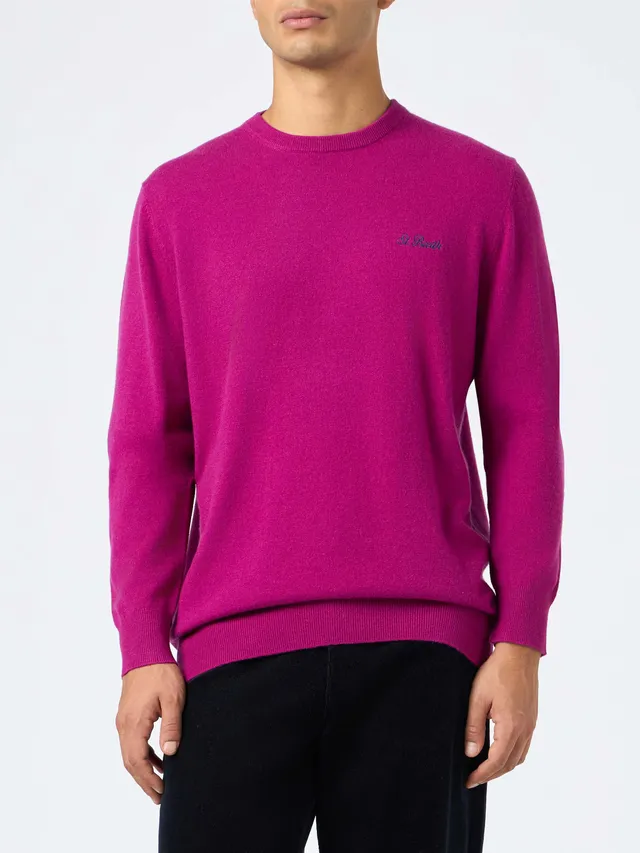 mc2-saint-barth-maglione-girocollo-regent-in-misto-cashmere-peonia-vestibilit-re image 1