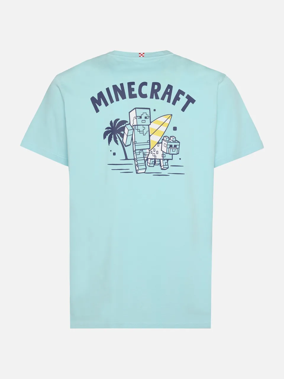 mc2-saint-barth-man-t-shirt-cotone-verde-stampa-minecraft-st-barth-special-editi image 1