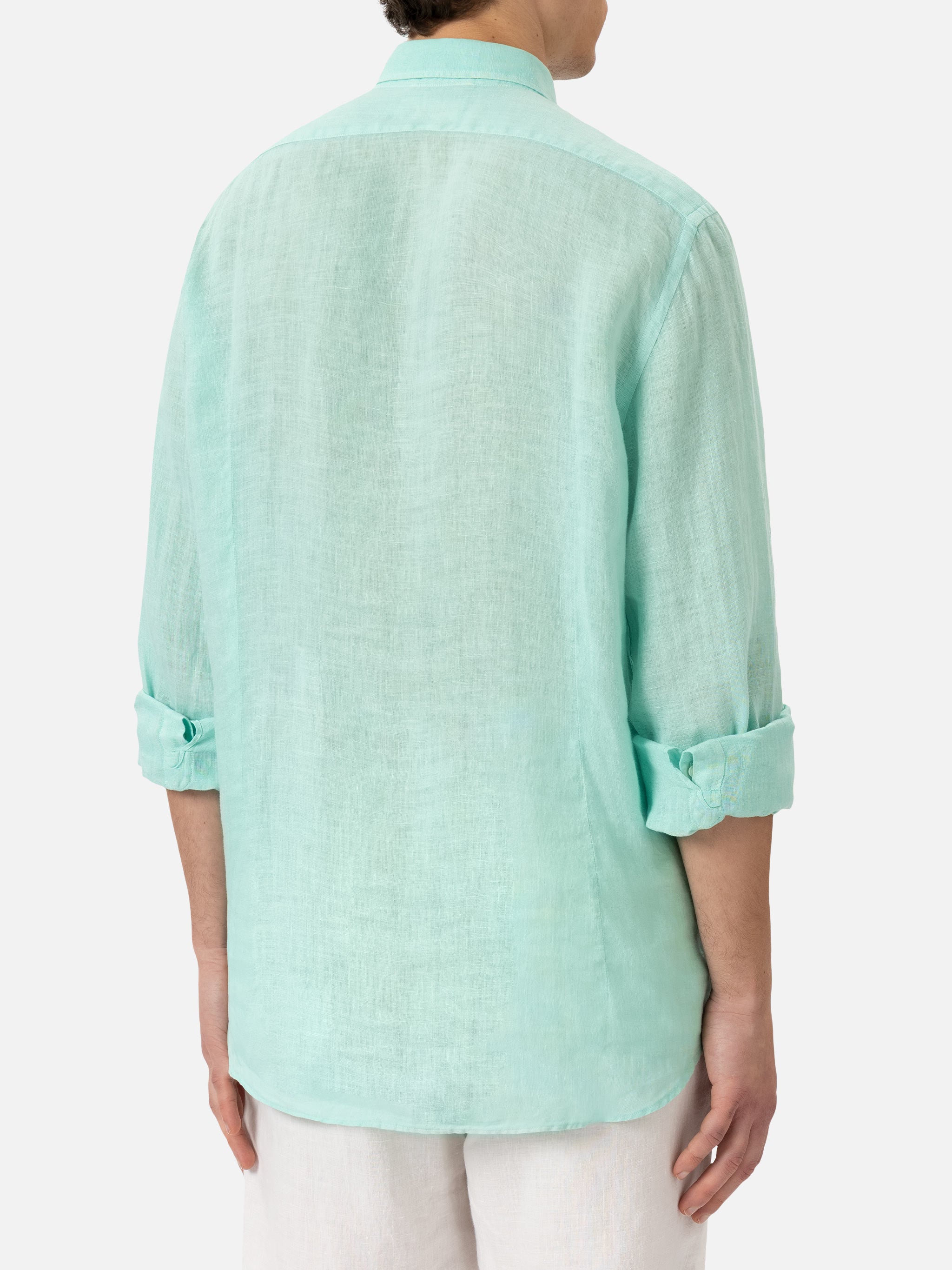 mc2-saint-barth-camicia-pamplona-uomo-in-lino-verde-salvia image 3