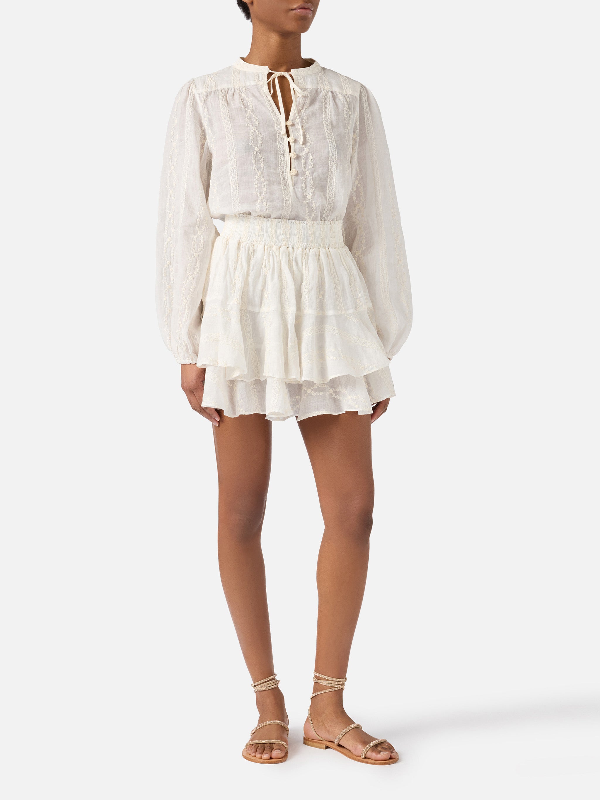 blusa-mc2-saint-barth-harper-in-ramie-beige-con-motivo-ricamato image 3