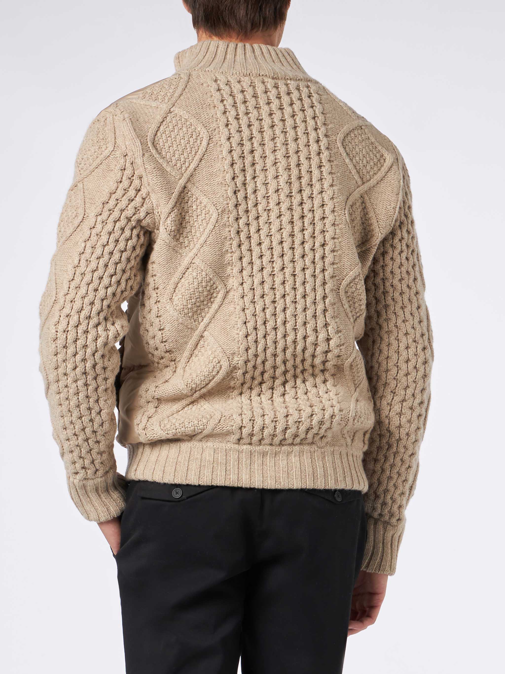 mc2-saint-barth-whistler-giacca-trapuntata-beige-maniche-maglia-uomo image 2