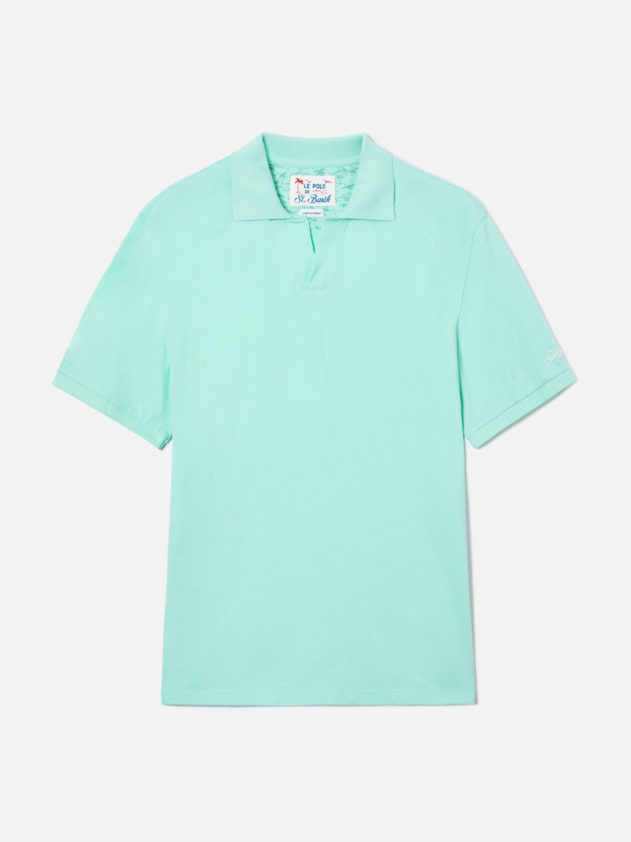 polo-mc2-saint-barth-charles-in-piquet-di-cotone-verde-menta image 4