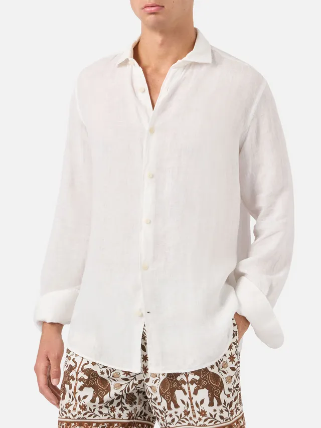 mc2-saint-barth-camicia-pamplona-uomo-lino-bianco-manica-lunga image 1