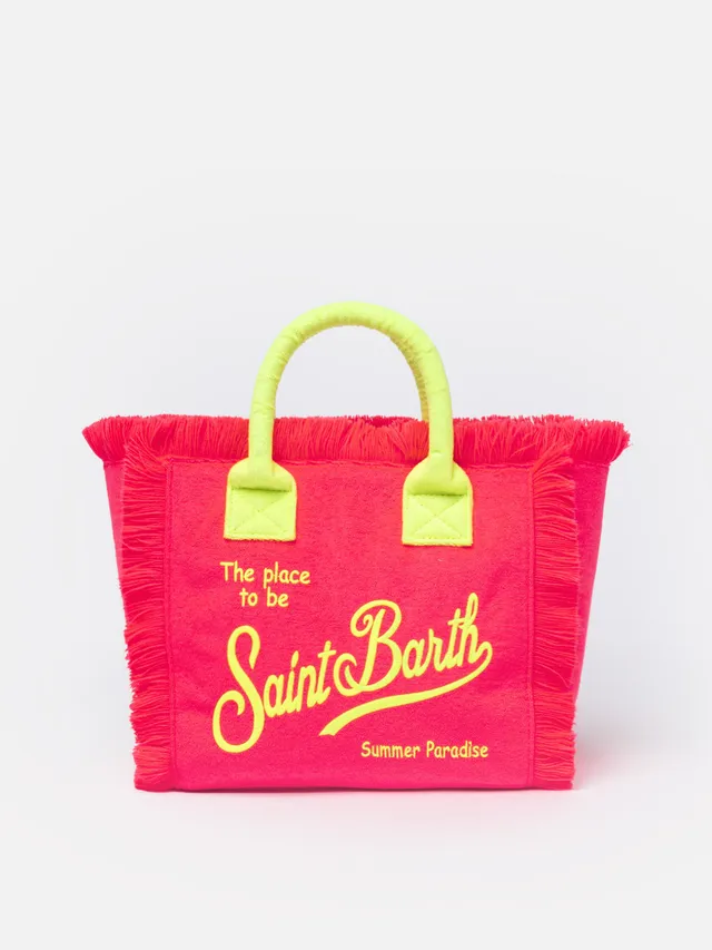 borsa-colette-sponge-mc2-saint-barth-goffrata-rosa-fluo-in-tessuto-effetto-spugn image 1