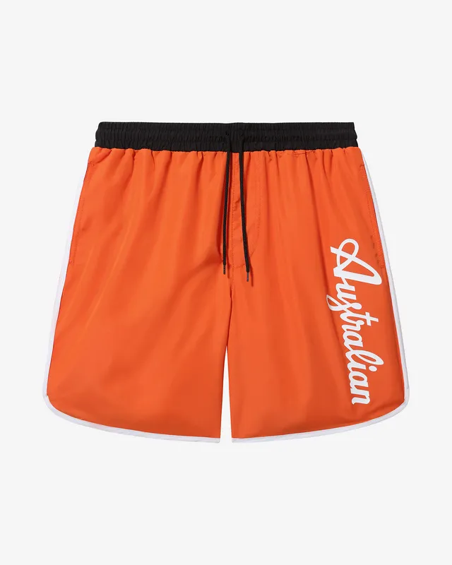 australian-logo-swimshort-arancio-acceso-costume-mare-uomo image 1