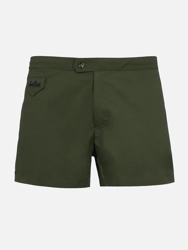 costume-da-bagno-uomo-mc2-saint-barth-harrys-verde-militare-tinta-unita-vestibil image 1