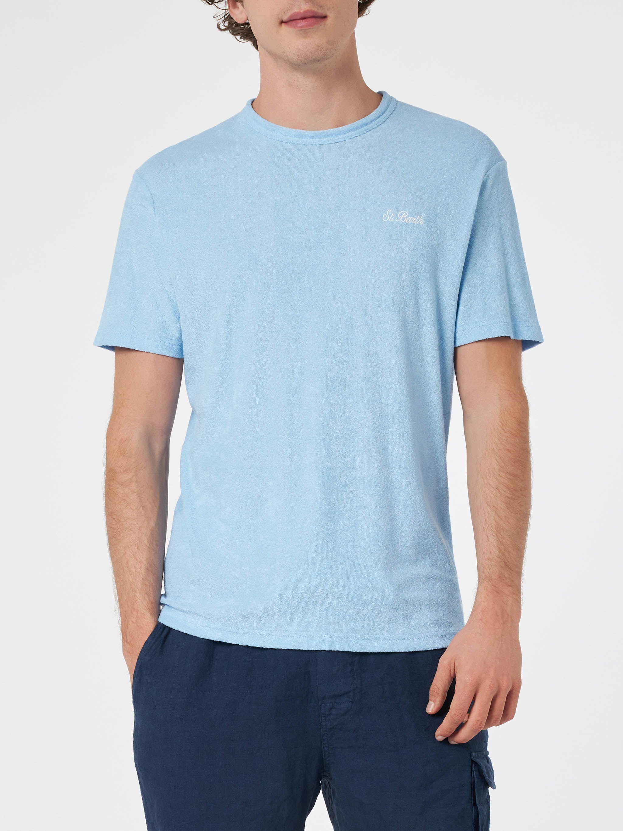 mc2-saint-barth-t-shirt-gary-uomo-spugna-azzurro-chiaro-con-ricamo image 3