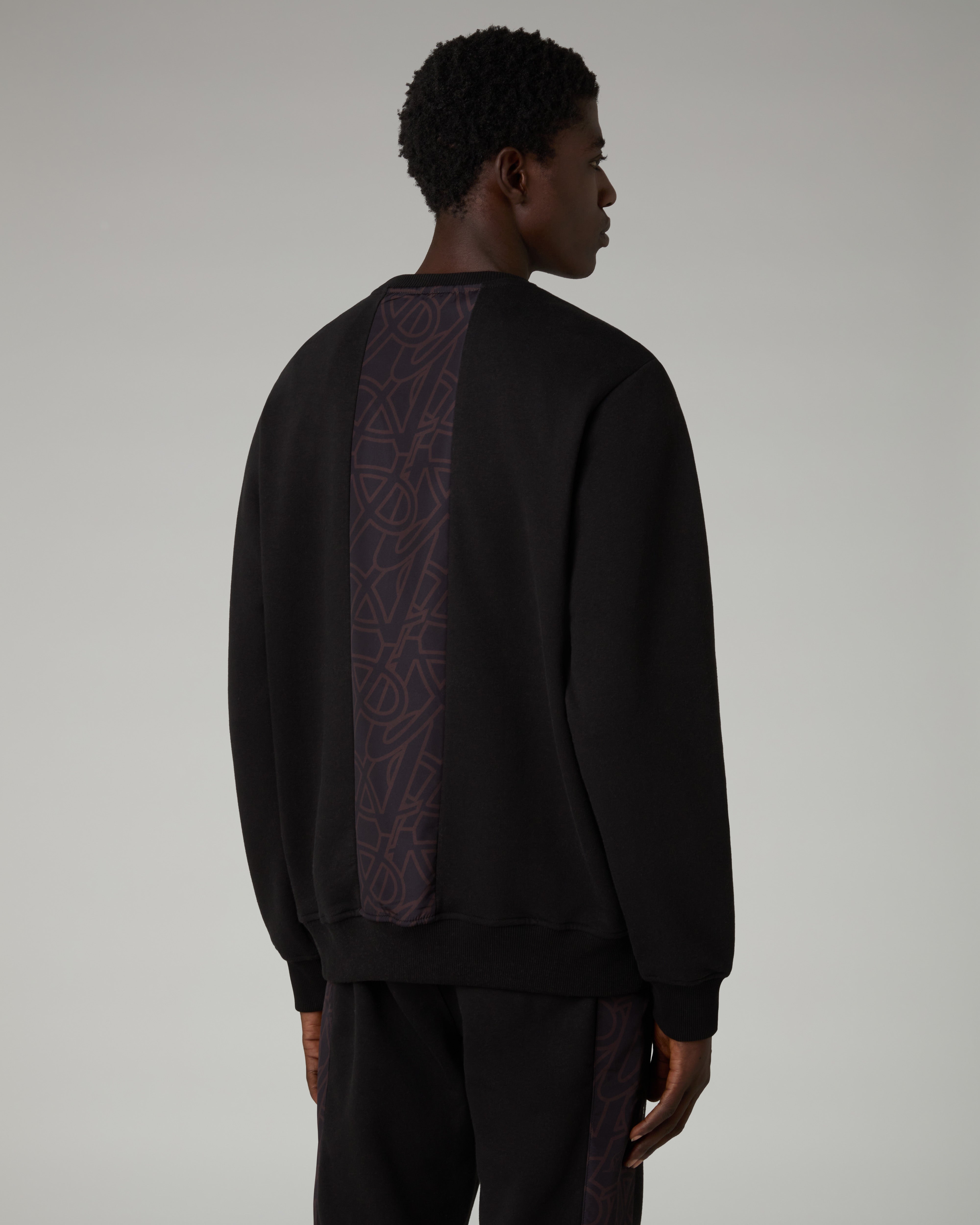 australian-iconissima-crewneck-felpa-girocollo-uomo-nera-made-in-italy image 1