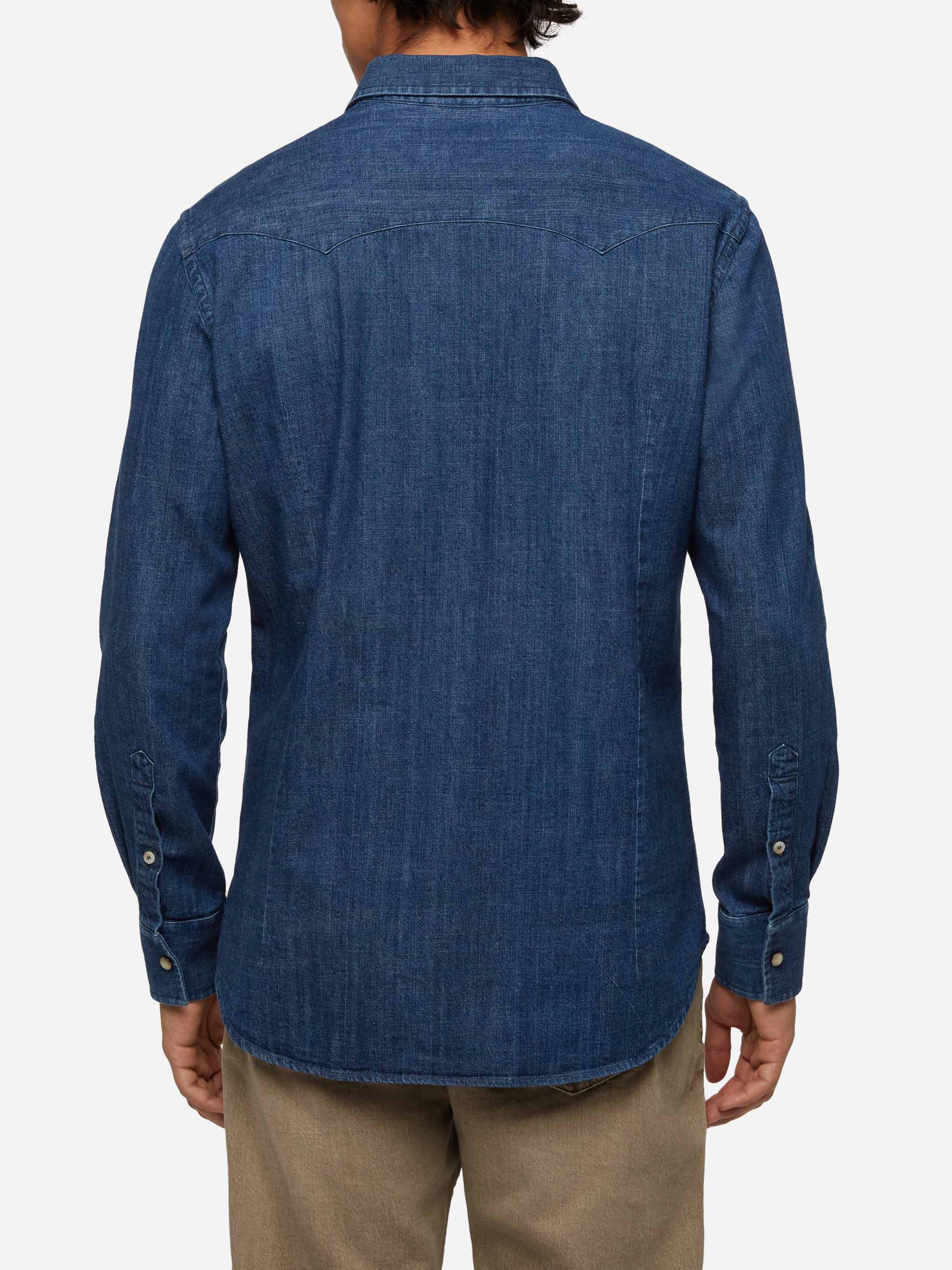 camicia-mc2-saint-barth-greg-in-denim-con-toppe-pied-de-poul-cotone-blu image 3