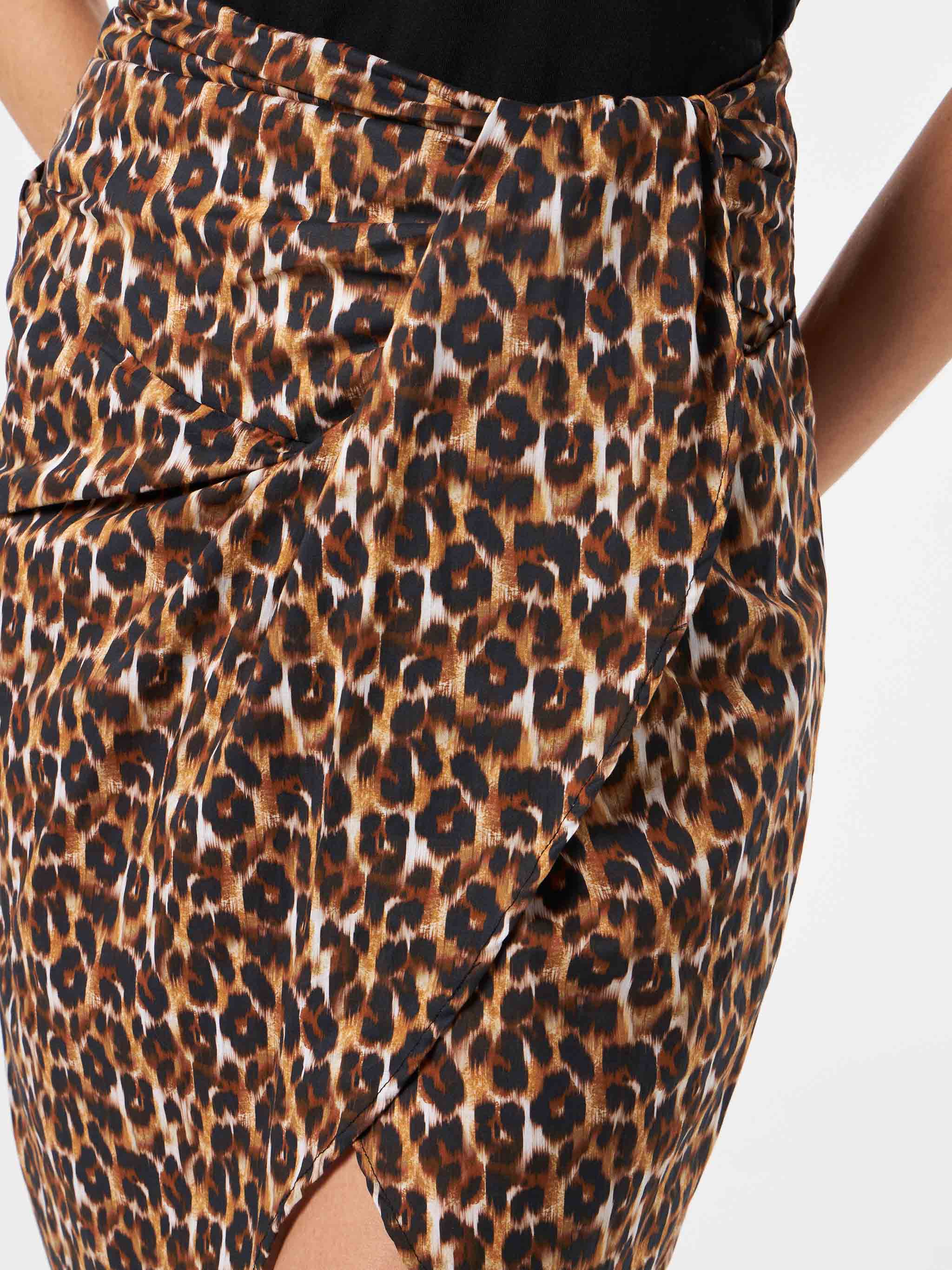 mc2-saint-barth-gonna-midi-amanda-animalier-in-cotone-con-nodo image 3
