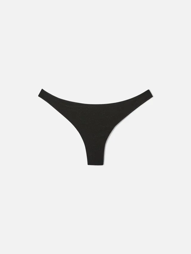 mc2-saint-barth-naomi-slip-cheeky-donna-in-lurex-nero image 1