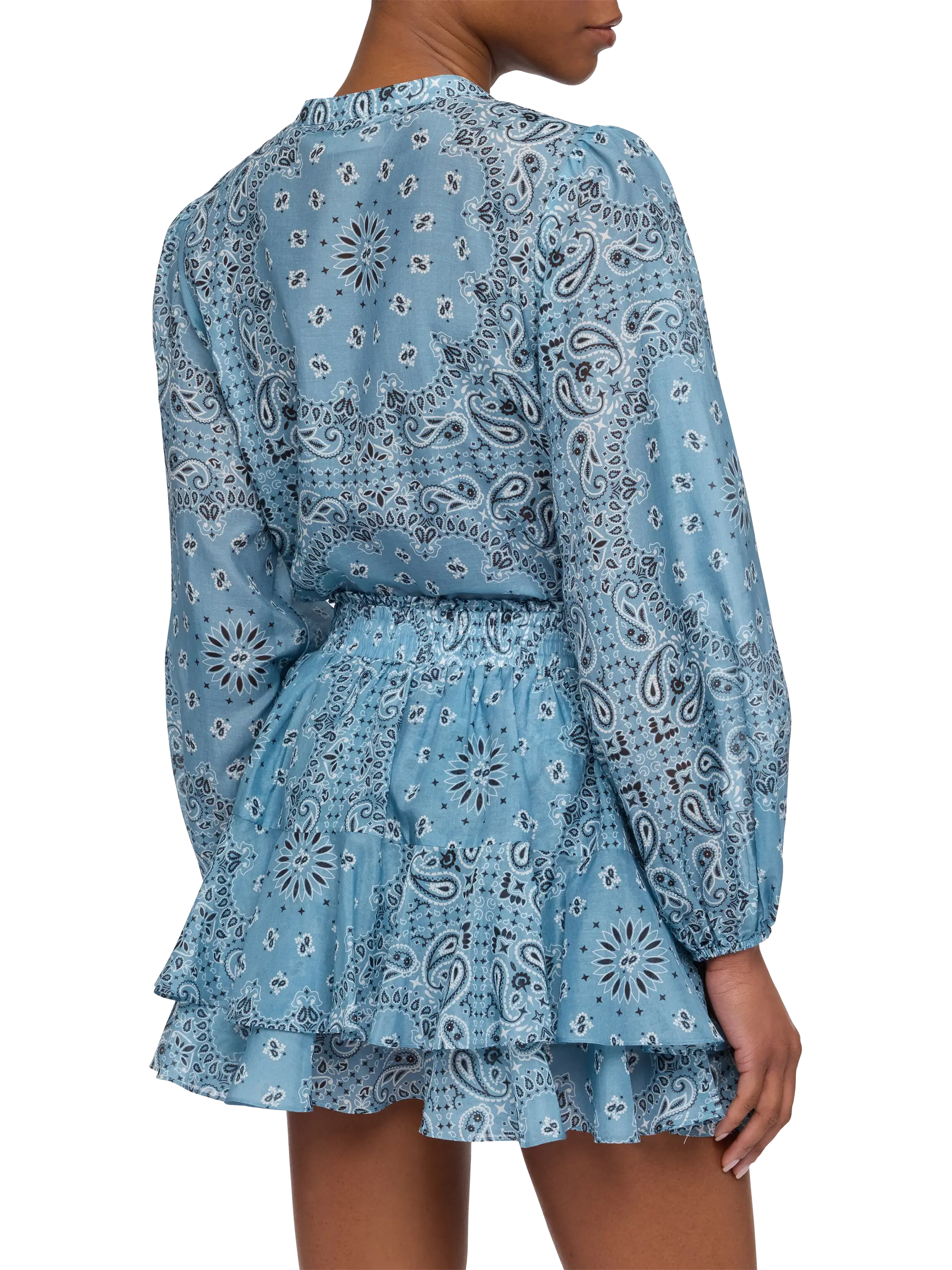 mc2-saint-barth-harper-camicia-oversize-voile-seta-lurex-stampa-bandana-rosa image 4