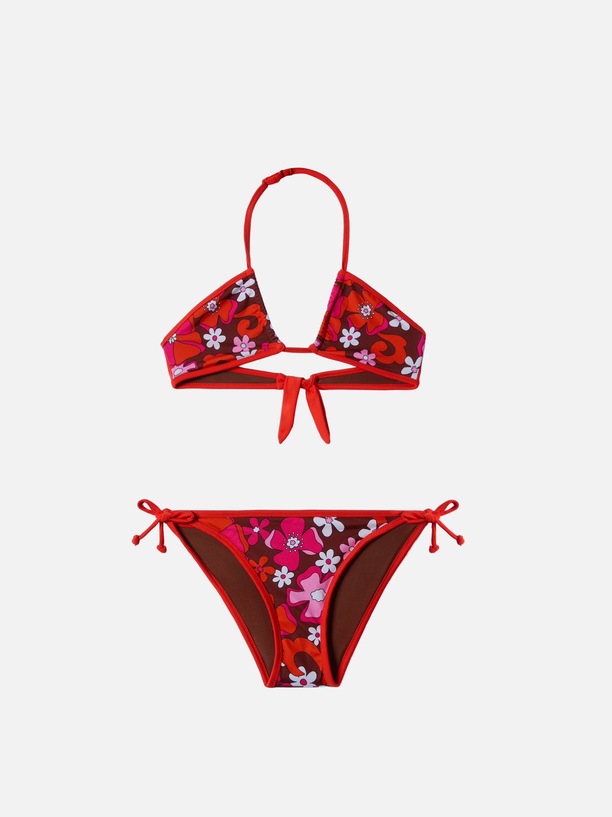 mc2-saint-barth-bikini-bambina-aryanna-fascia-fiori-retr-marrone image 1