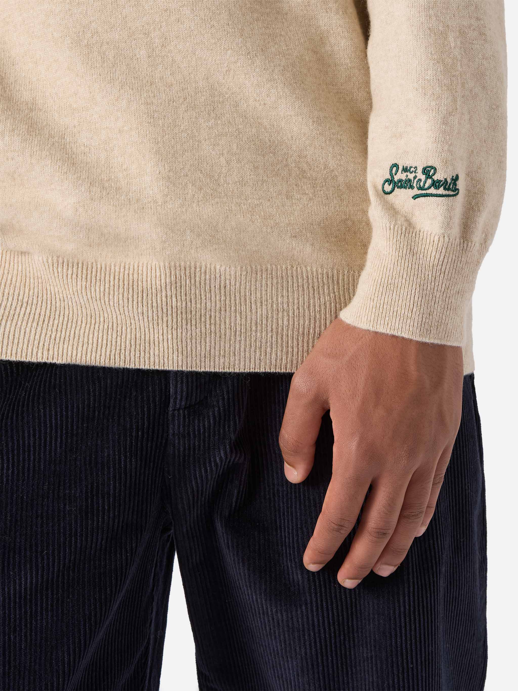 mc2-saint-barth-heron-light-maglione-uomo-beige-misto-cashmere-yuppies-special-e image 3