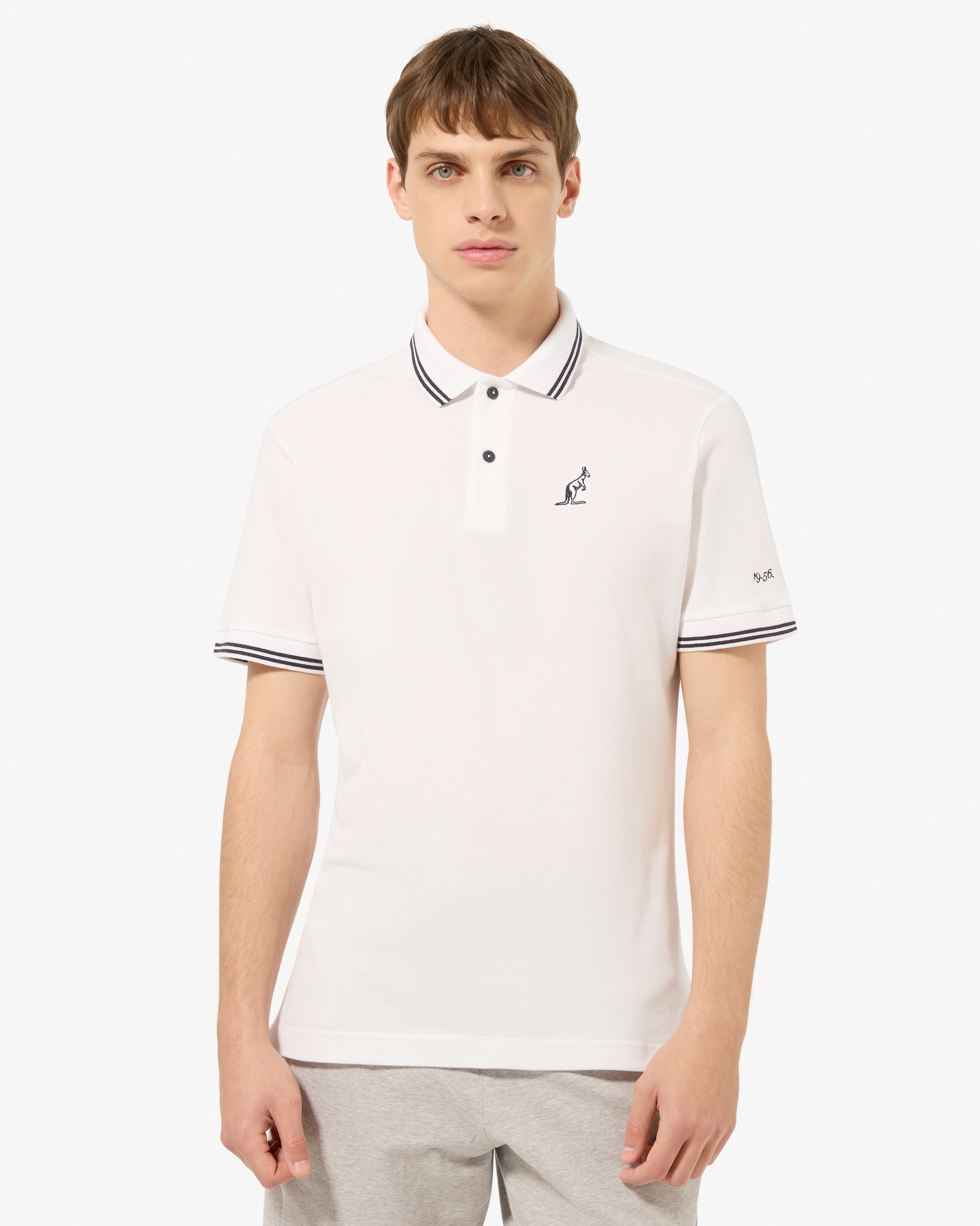 australian-dna-polo-shirt-piquet-bianco-regular-fit-uomo image 1