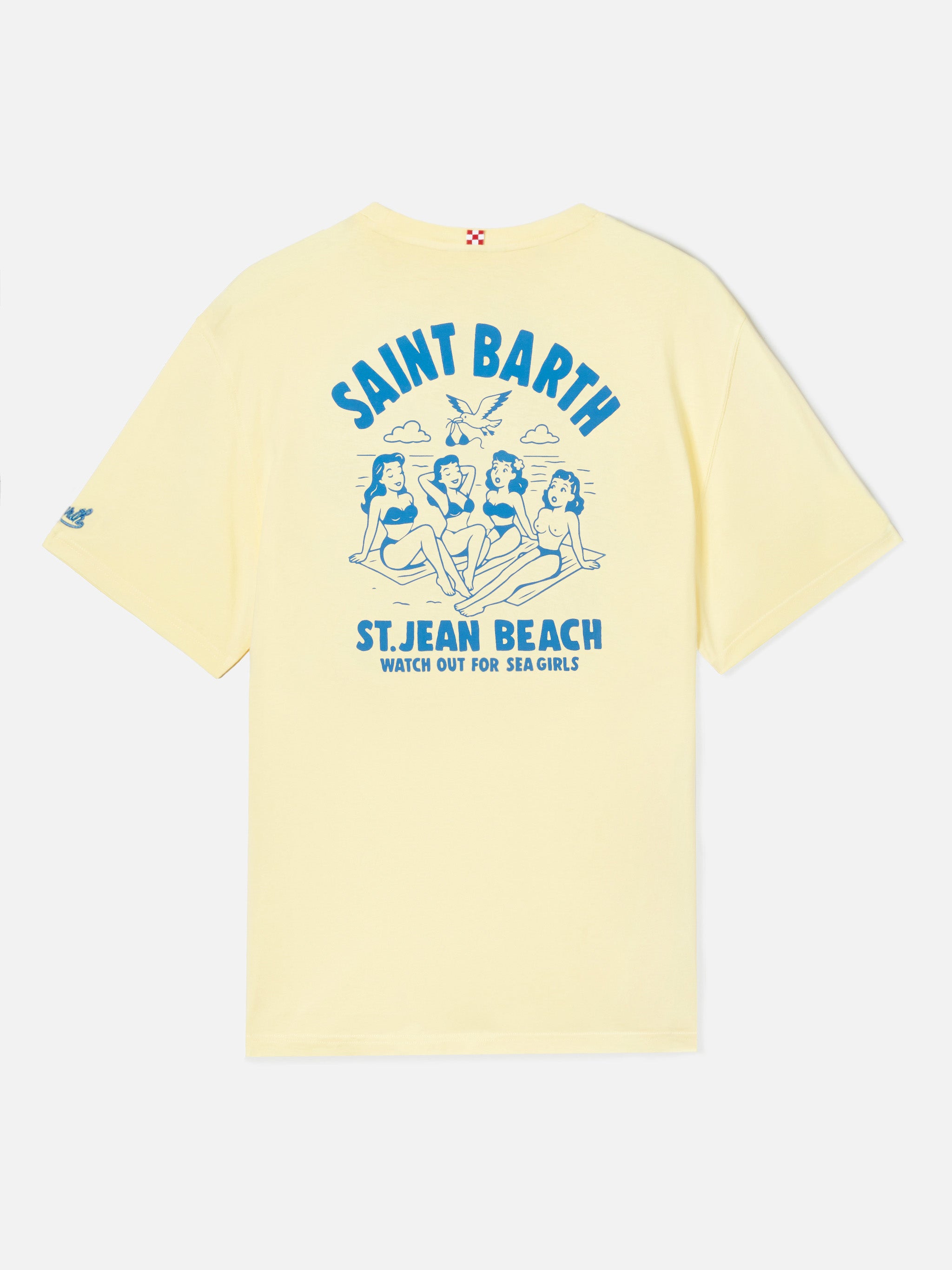 mc2-saint-barth-portland-t-shirt-uomo-gialla-st-jean-beach image 1