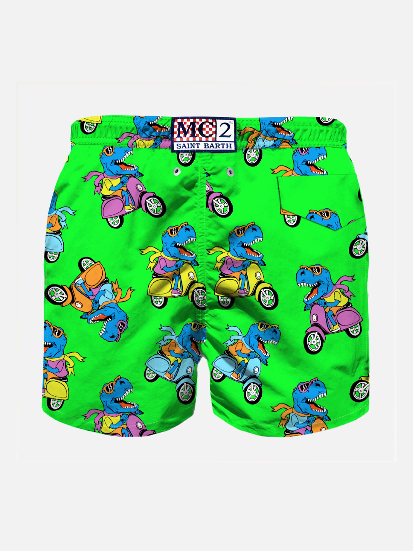 mc2-saint-barth-costume-da-bagno-bambino-t-rex-rider-multicolore-verde image 2
