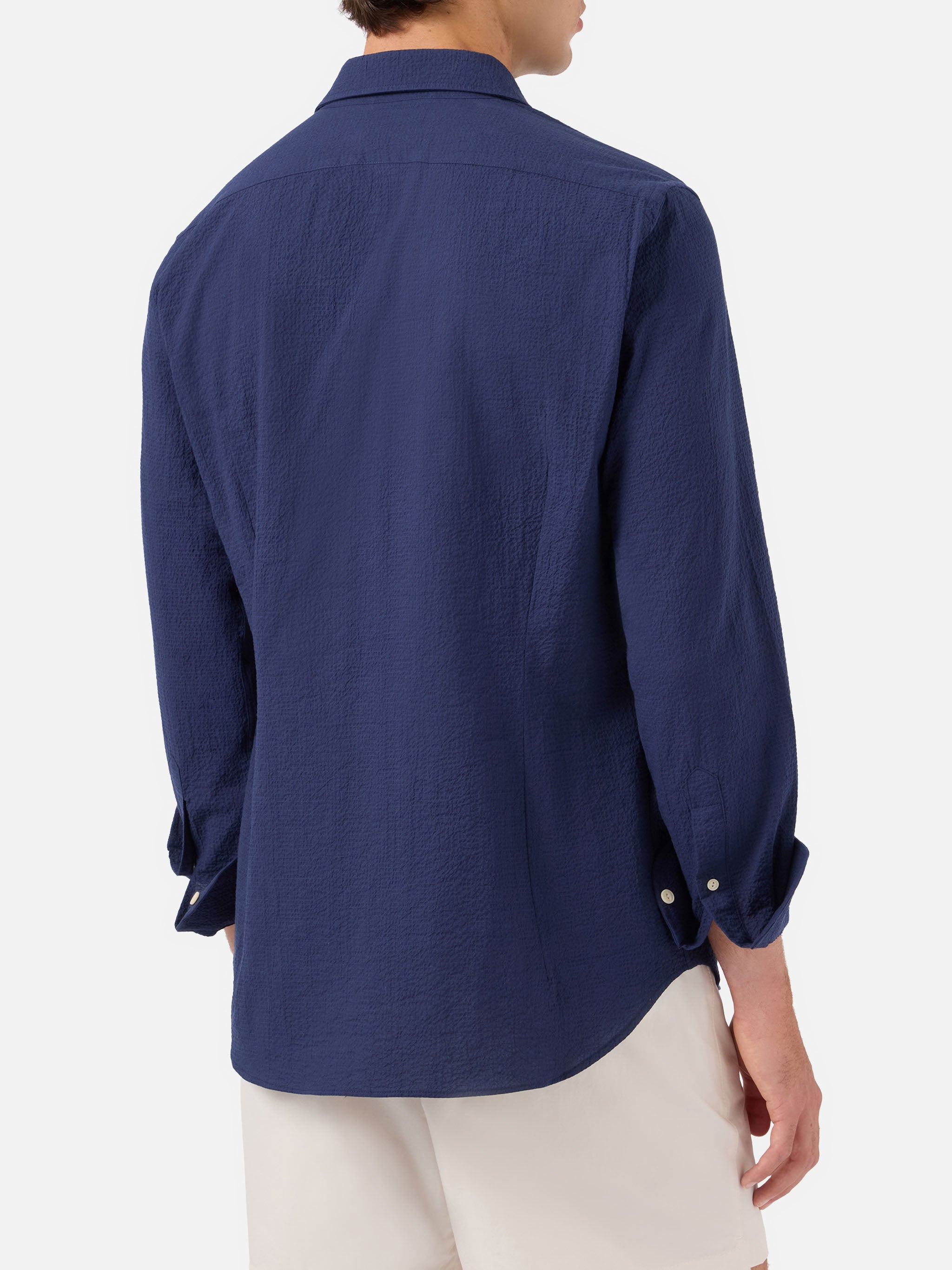 mc2-saint-barth-camicia-uomo-pamplona-seersucker-blu-con-ricamo image 3