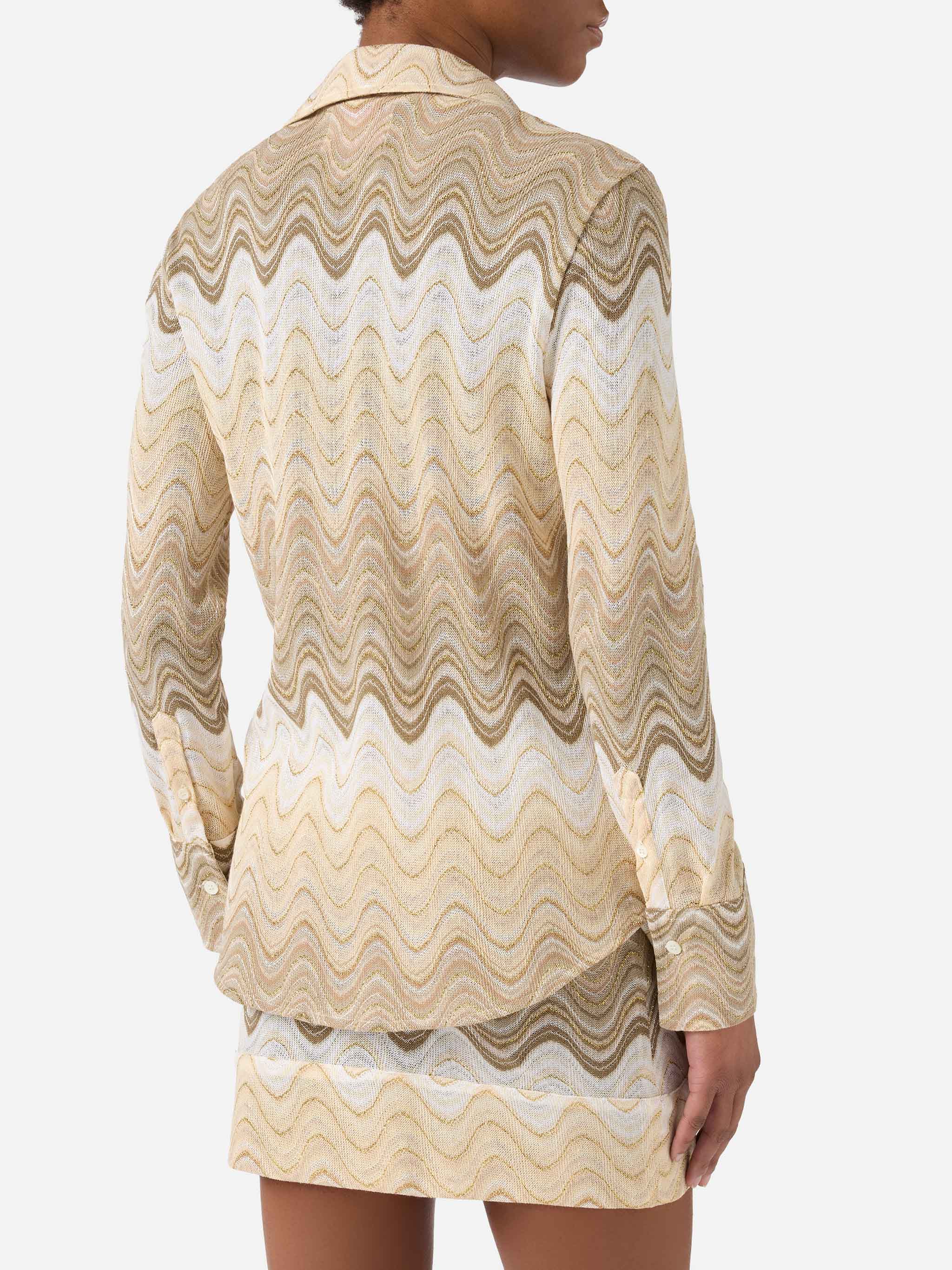 camicia-joys-mc2-saint-barth-in-raschel-degrad-con-motivo-a-onde image 3