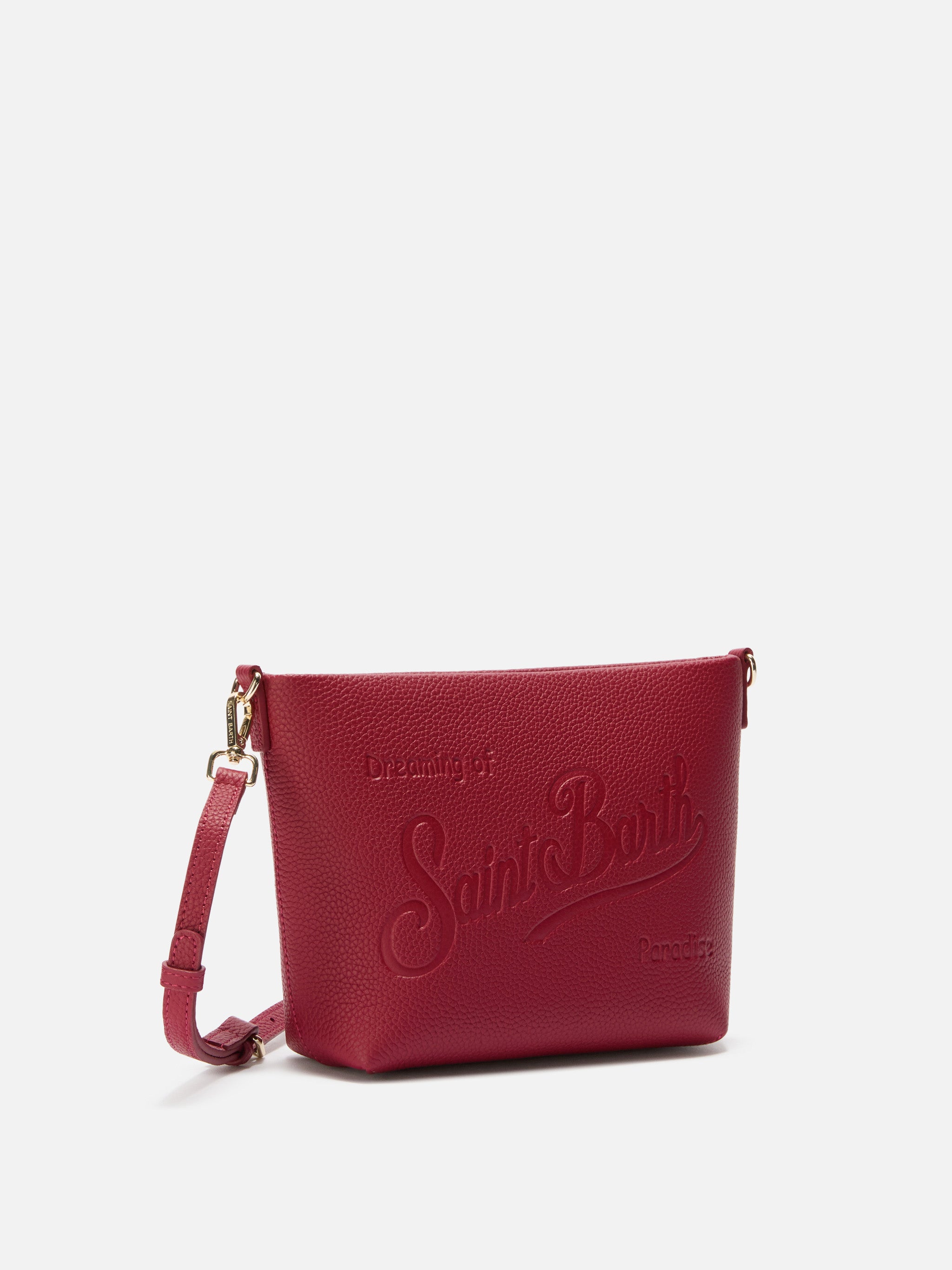 mc2-saint-barth-aline-bag-borsa-a-spalla-in-pelle-martellata-bordeaux image 3